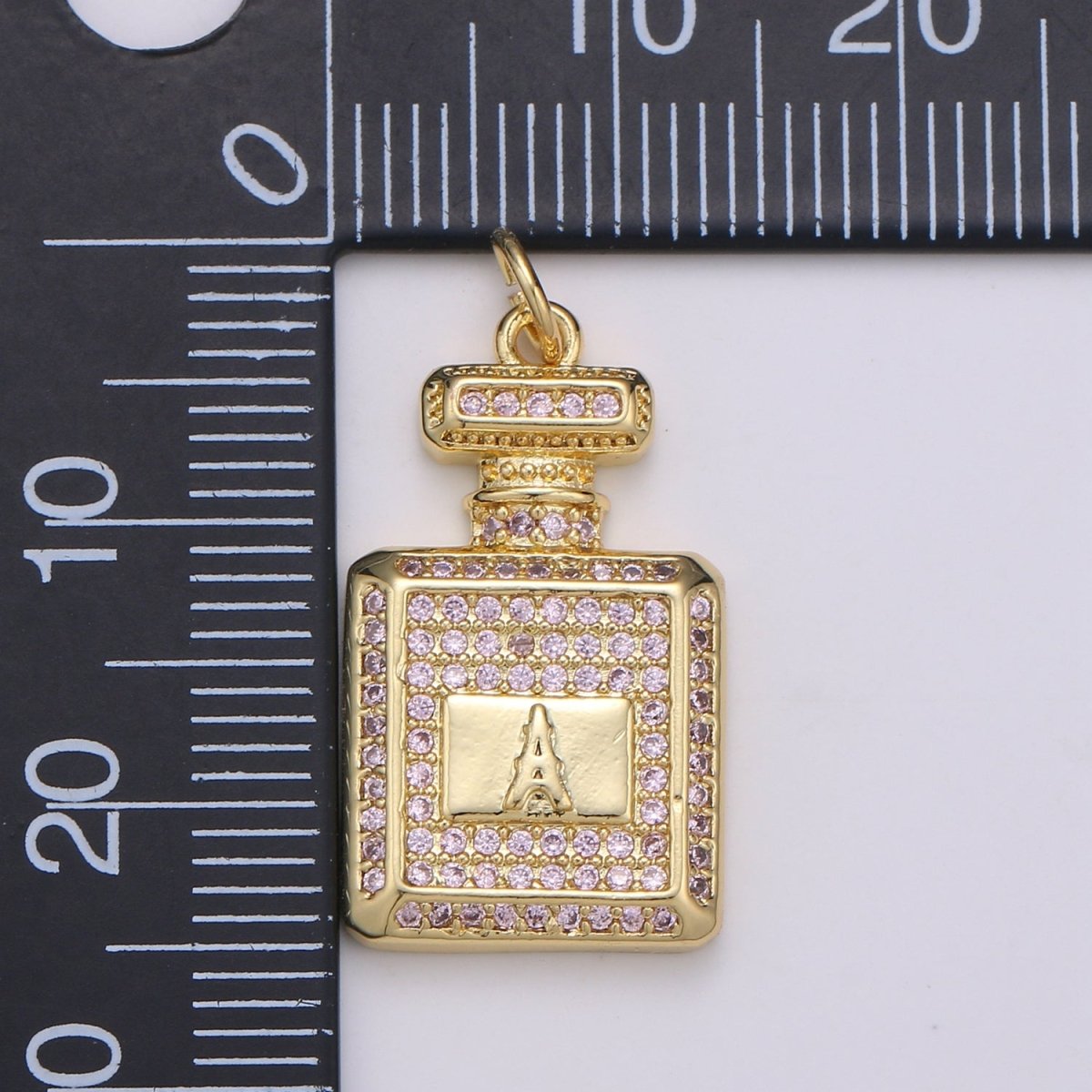 Dainty perfume Bottle Charm, Micro Pave Bottle Charm for Necklace Bracelet Earring Component Jewelry Making Supply D-827 D-828 - DLUXCA