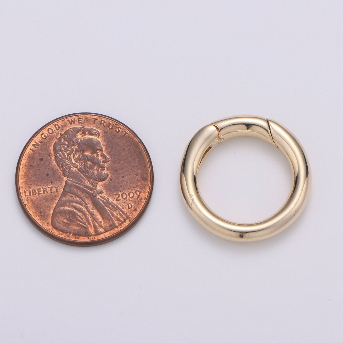 Dainty rose gold spring o ring 18mm metal spring push gate hook,spring snap clasp,carabiner hook Clasp for Necklace Clasp Jewelry Making L-005 - DLUXCA