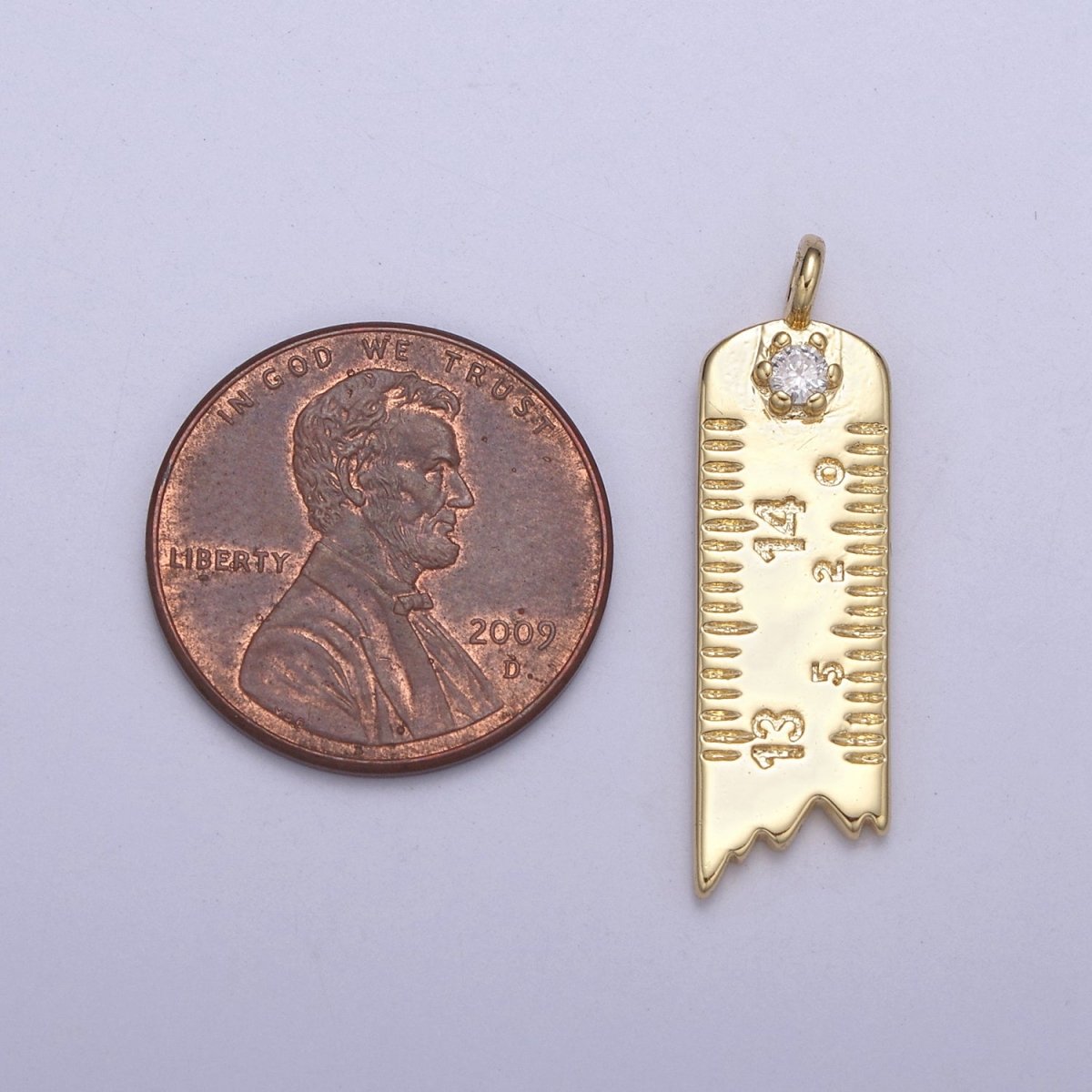 Dainty Ruler Charm Gold / Silver Ruler Pendant for Necklace Bracelet Earring Component N-369 N-370 - DLUXCA