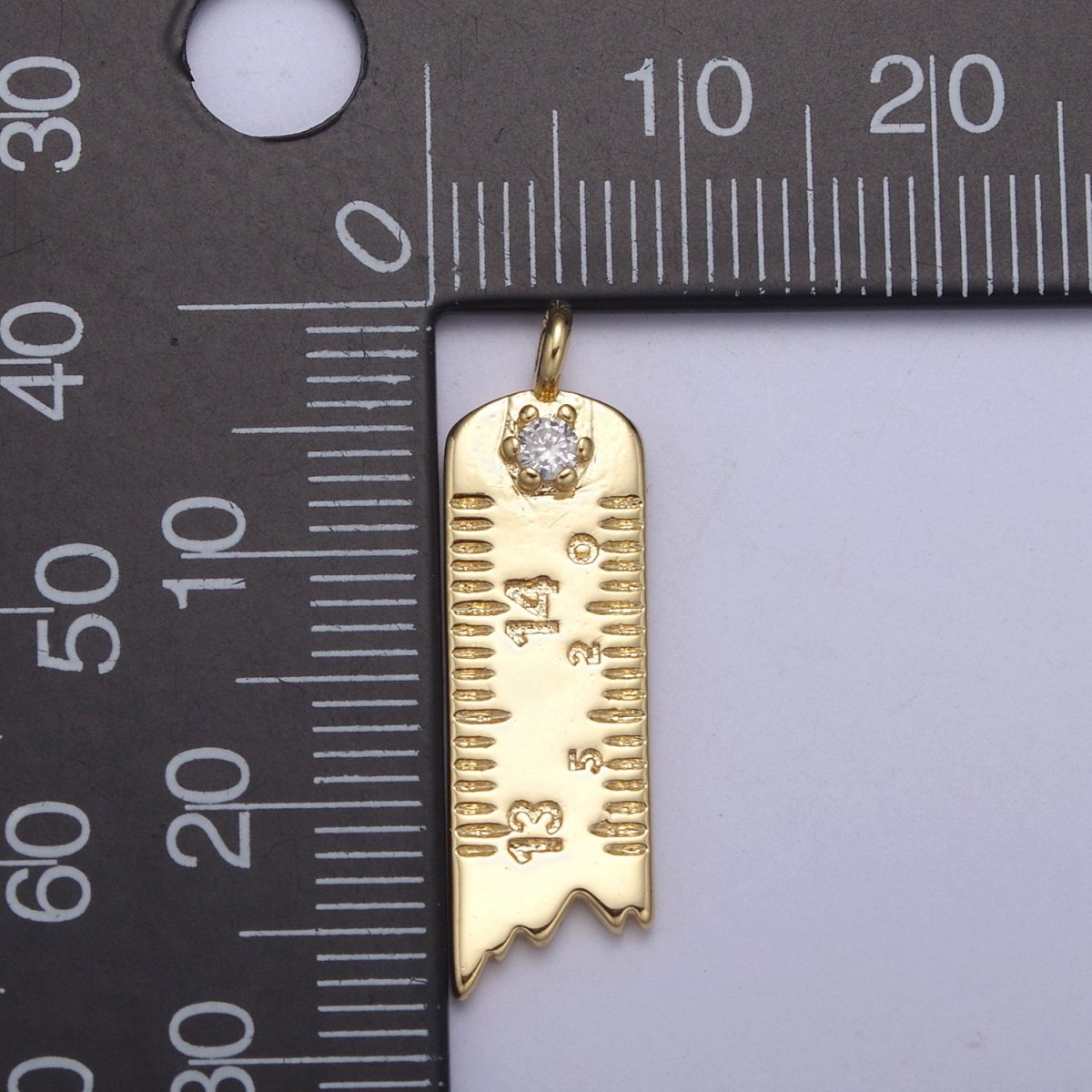 Dainty Ruler Charm Gold / Silver Ruler Pendant for Necklace Bracelet Earring Component N-369 N-370 - DLUXCA