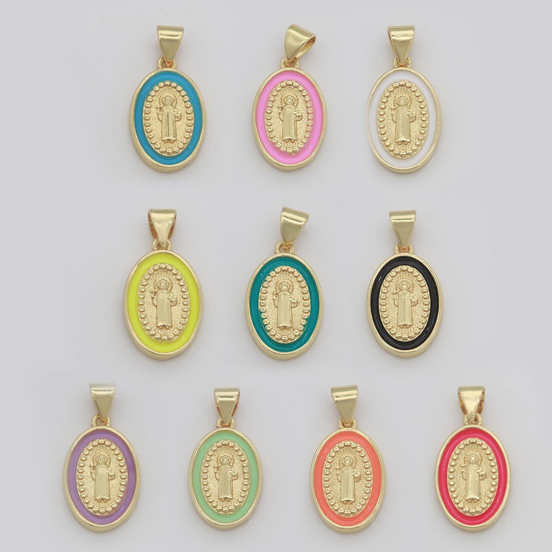 Dainty Saint Jude Charm gold medallion Charm, gold filled San Judas religious medal Patron Saint Pendant Religious Coin Catholic Enamel Jewelry N-1353 N-1354 N-1355 N-1356 N-1357 N-1358 N-1359 N-1360 N-1361 N-1362 - DLUXCA