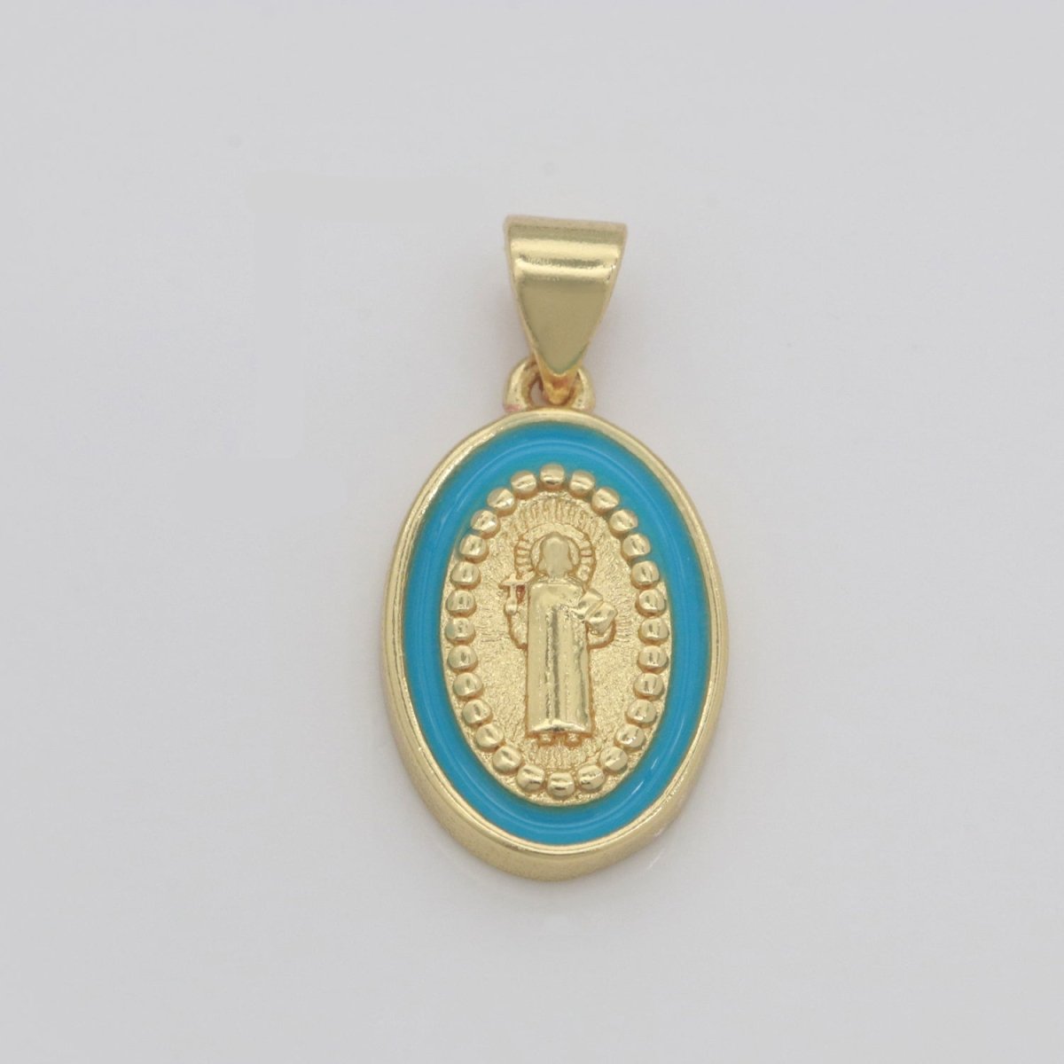 Dainty Saint Jude Charm gold medallion Charm, gold filled San Judas religious medal Patron Saint Pendant Religious Coin Catholic Enamel Jewelry N-1353 N-1354 N-1355 N-1356 N-1357 N-1358 N-1359 N-1360 N-1361 N-1362 - DLUXCA