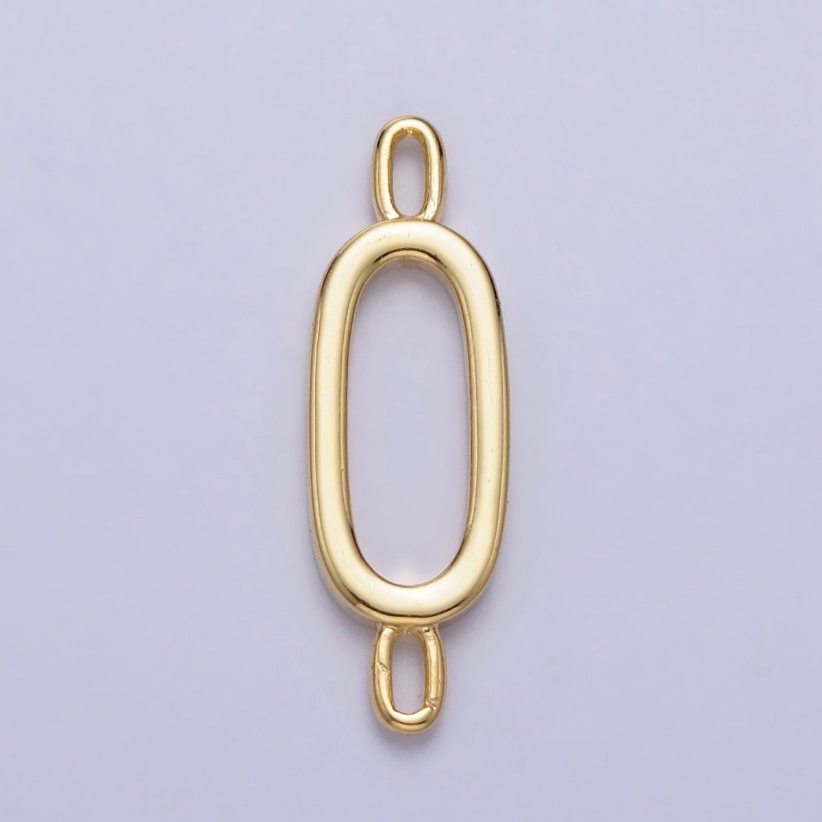 Dainty Sideway Initial Charm Connector Gold Letter Dainty Name Necklace Link Connector for Personalized Jewelry AA-881 To AA-906 - DLUXCA