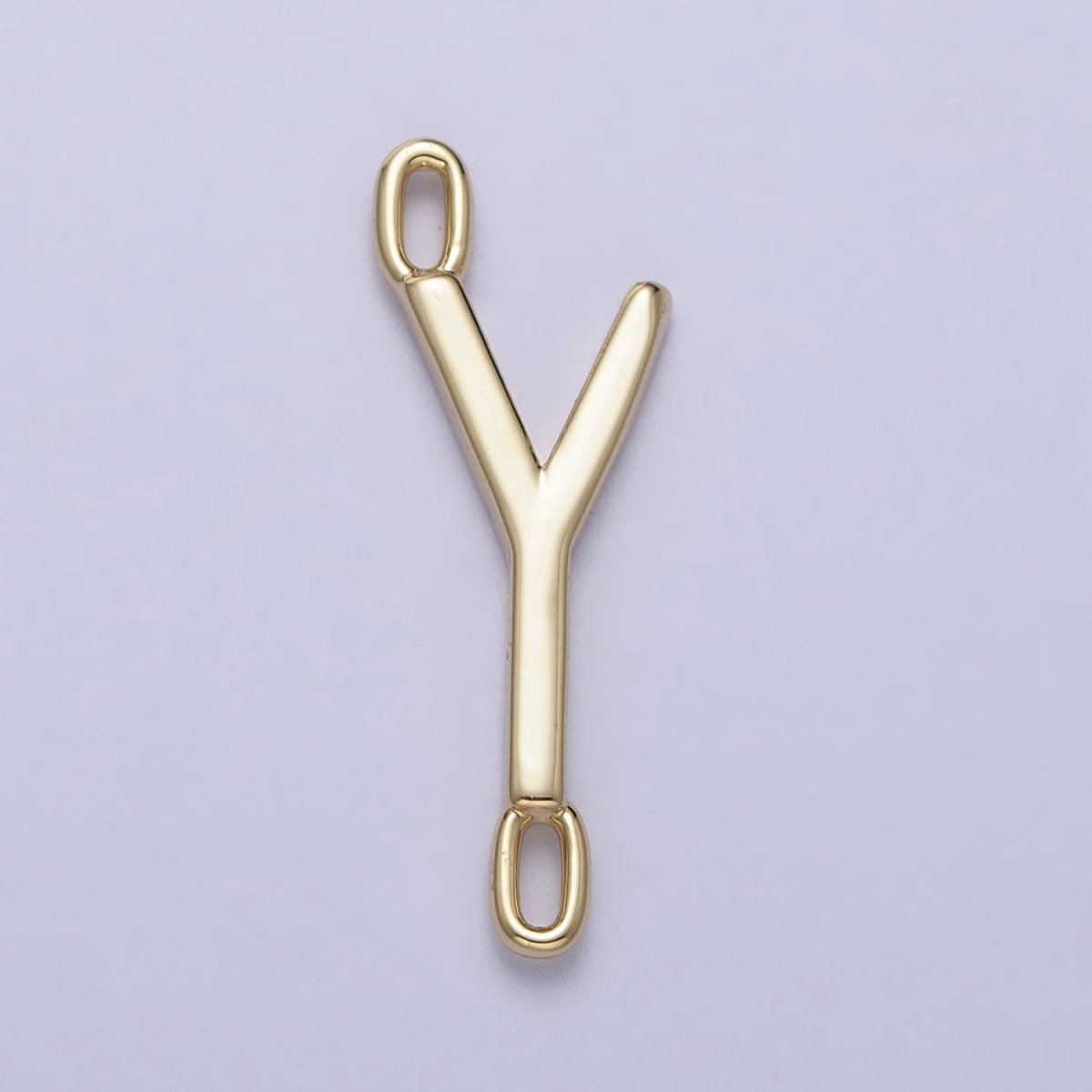 Dainty Sideway Initial Charm Connector Gold Letter Dainty Name Necklace Link Connector for Personalized Jewelry AA-881 To AA-906 - DLUXCA