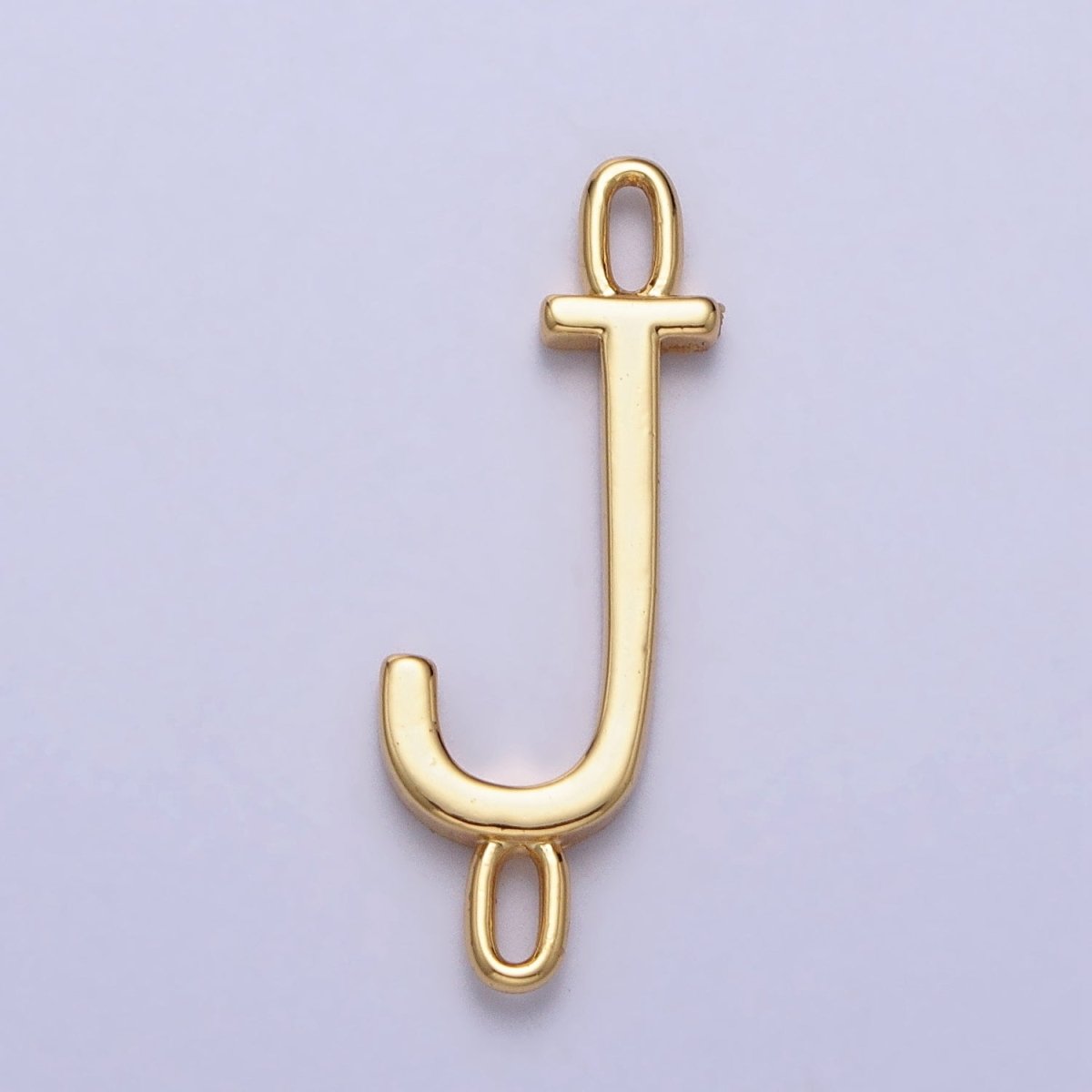 Dainty Sideway Initial Charm Connector Gold Letter Dainty Name Necklace Link Connector for Personalized Jewelry AA-881 To AA-906 - DLUXCA