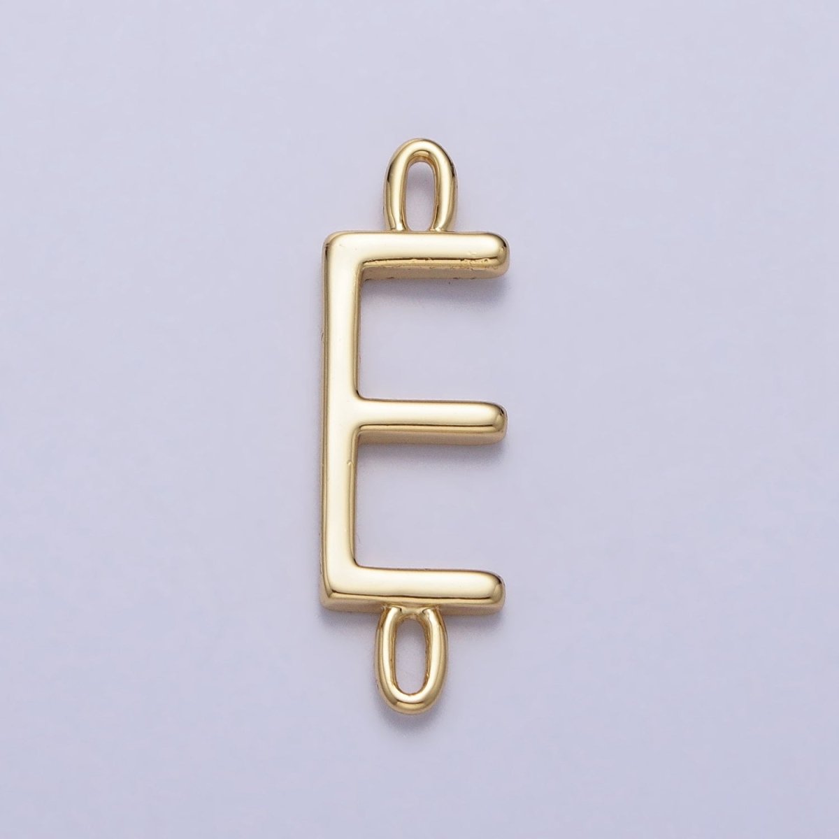 Dainty Sideway Initial Charm Connector Gold Letter Dainty Name Necklace Link Connector for Personalized Jewelry AA-881 To AA-906 - DLUXCA