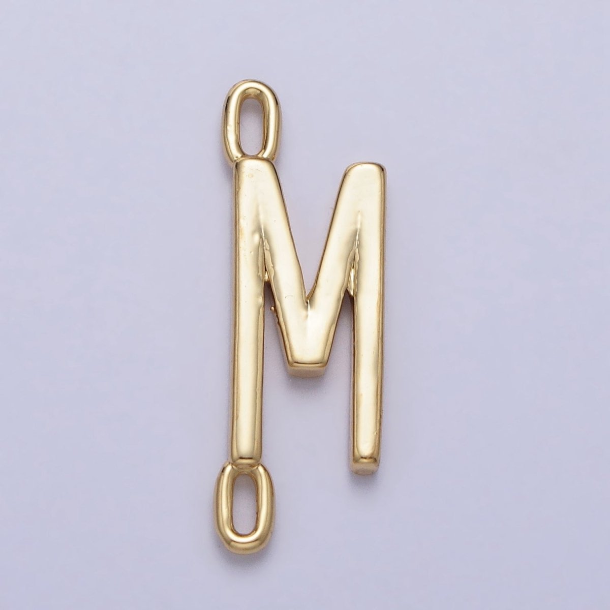 Dainty Sideway Initial Charm Connector Gold Letter Dainty Name Necklace Link Connector for Personalized Jewelry AA-881 To AA-906 - DLUXCA