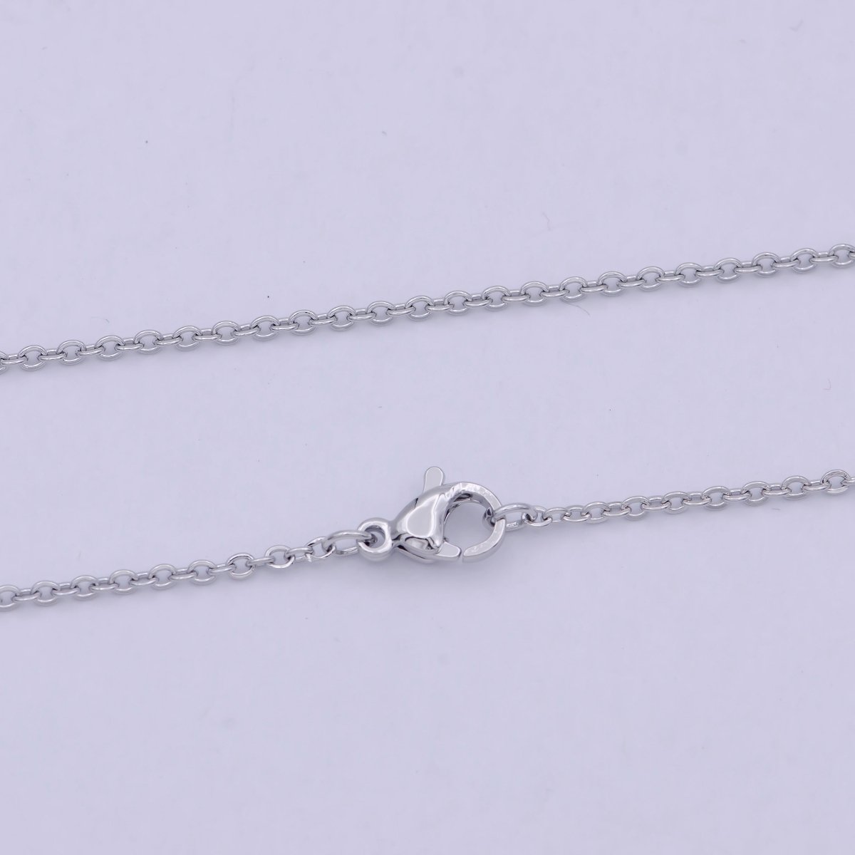 Dainty silver chain finished chain everyday chain, simple silver chain ready to wear 18.5 INCH | WA-794 Clearance Pricing - DLUXCA