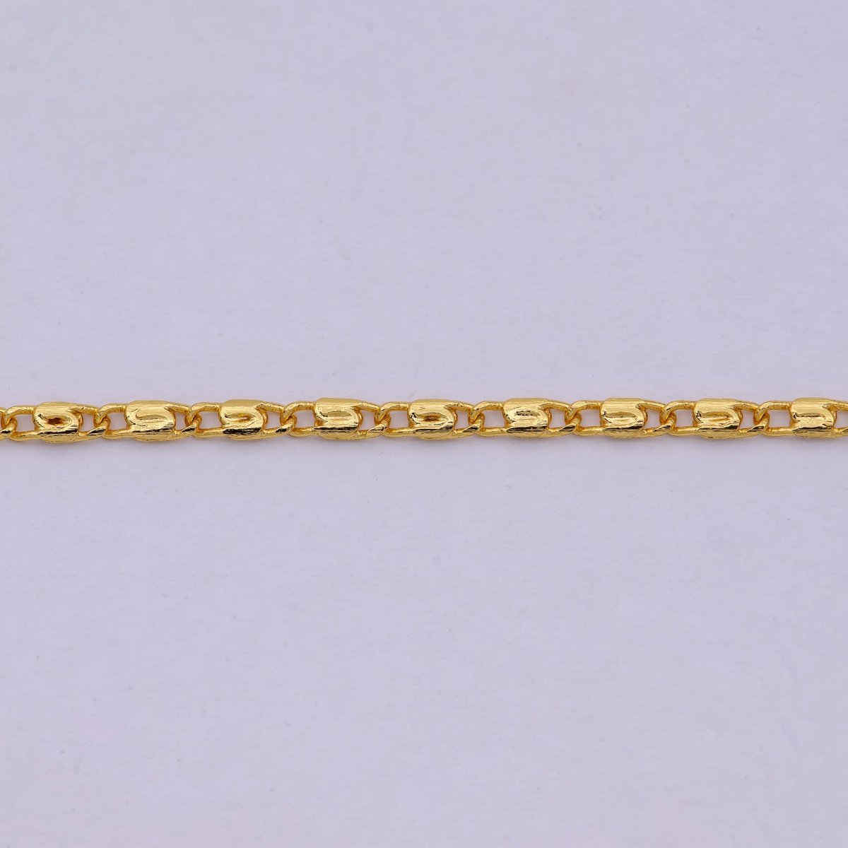 Dainty Snail Chain Necklace, Gold Scroll Chain, S Curb Chain, 24K Gold Filled Necklace 18 inch long | WA-536 Clearance Pricing - DLUXCA