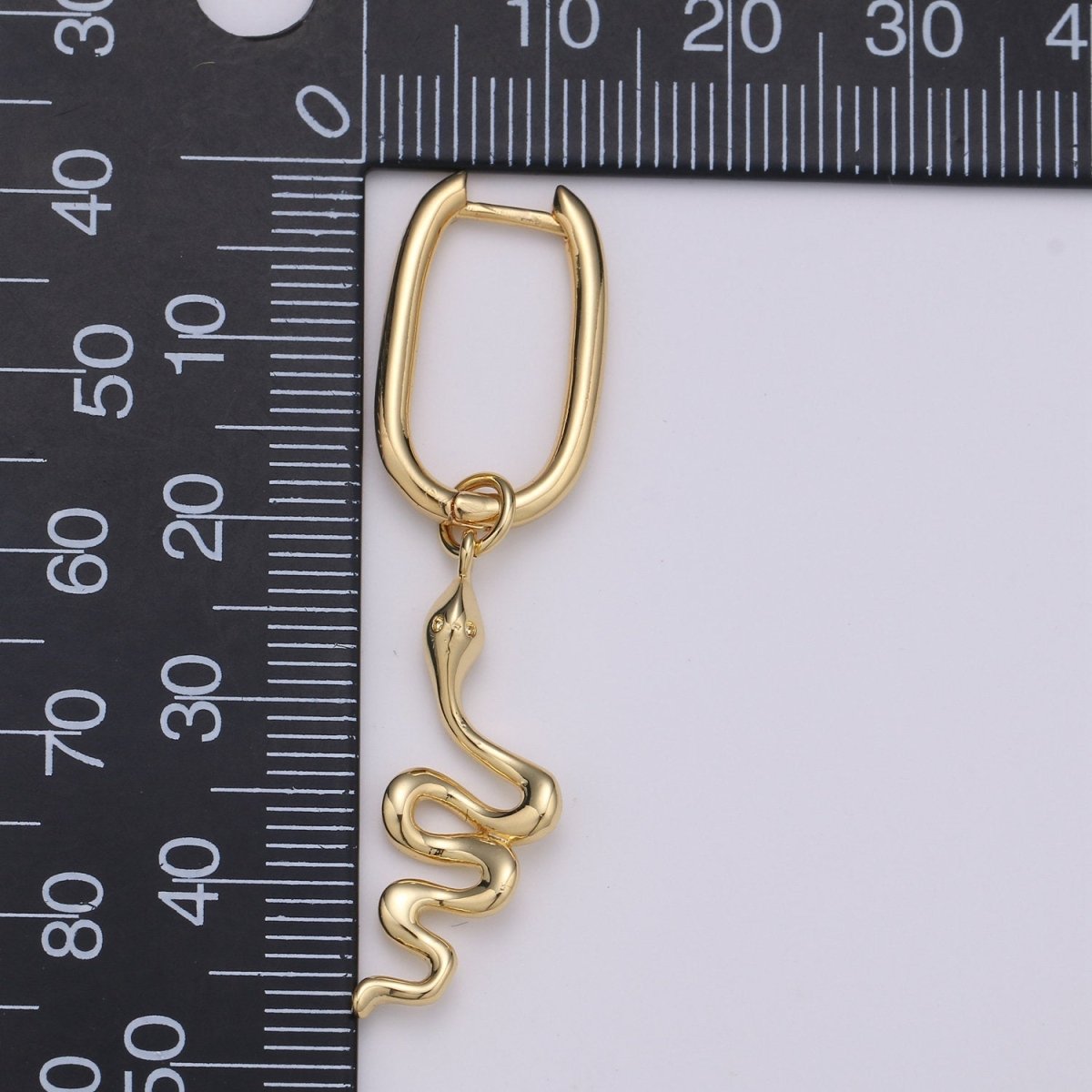 Dainty Snake Hoop Earrings,Dangle Snake Earrings,Minimalist Snake Shaped Earrings, Gold Snake Hoops,Gold Snake Hoops,Snake Earring Q-132 - DLUXCA
