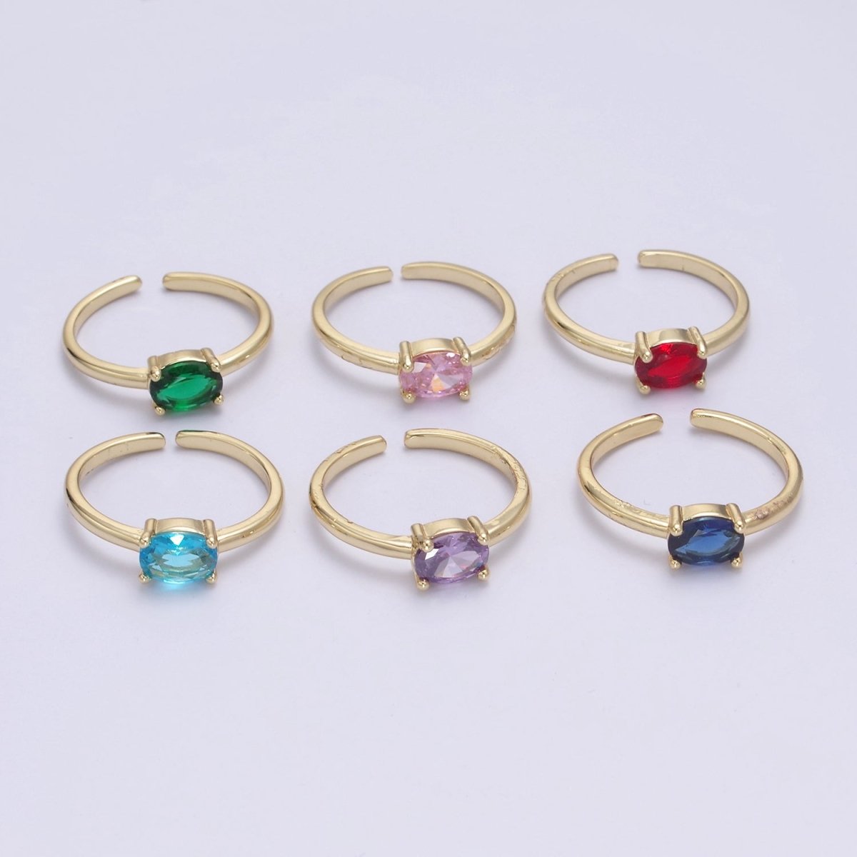 Dainty Solitaire cz Ring For Minimalist Jewelry U-269 ~ U-274 - DLUXCA