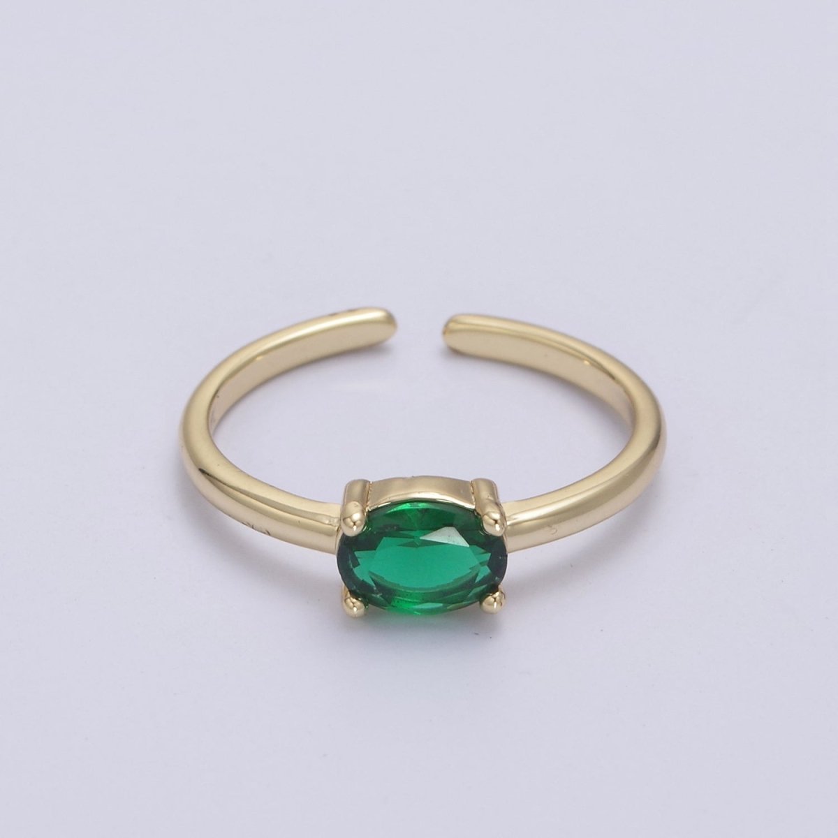 Dainty Solitaire cz Ring For Minimalist Jewelry U-269 ~ U-274 - DLUXCA