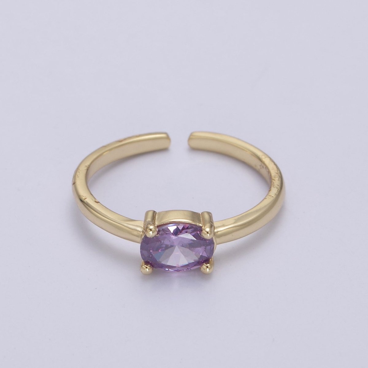 Dainty Solitaire cz Ring For Minimalist Jewelry U-269 ~ U-274 - DLUXCA