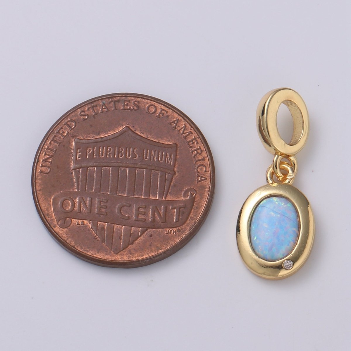 Dainty Solitaire Pendant 14K Gold Filled Oval Pendant for necklace Opal Charm Birthstone Cubic Zirconia Geometriz Bezel Charm H-389 H-390 H-392 H-397 - DLUXCA