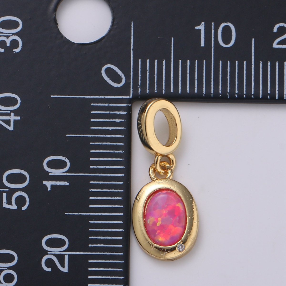 Dainty Solitaire Pendant 14K Gold Filled Oval Pendant for necklace Opal Charm Birthstone Cubic Zirconia Geometriz Bezel Charm H-389 H-390 H-392 H-397 - DLUXCA