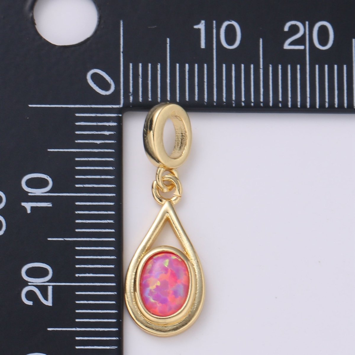 Dainty Solitaire Pendant 14K Gold Filled Tear Drop Pendant for necklace Opal Charm Birthstone Luxury Bezel Charm Dangle Jewelry H-579 H-584 H-585 H-586 - DLUXCA