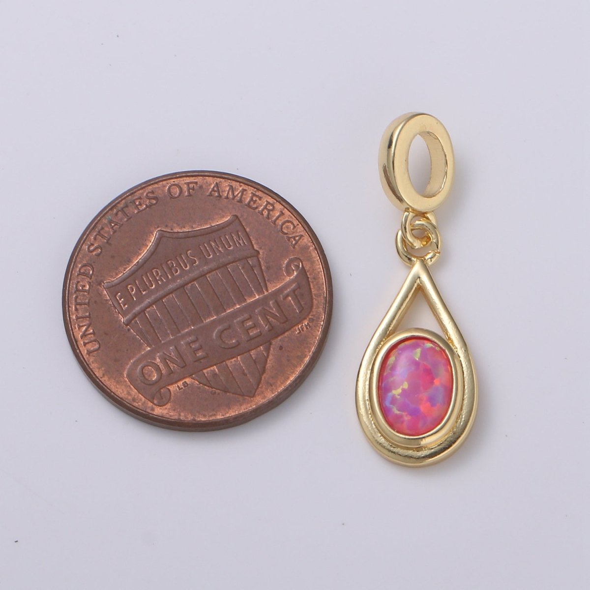 Dainty Solitaire Pendant 14K Gold Filled Tear Drop Pendant for necklace Opal Charm Birthstone Luxury Bezel Charm Dangle Jewelry H-579 H-584 H-585 H-586 - DLUXCA