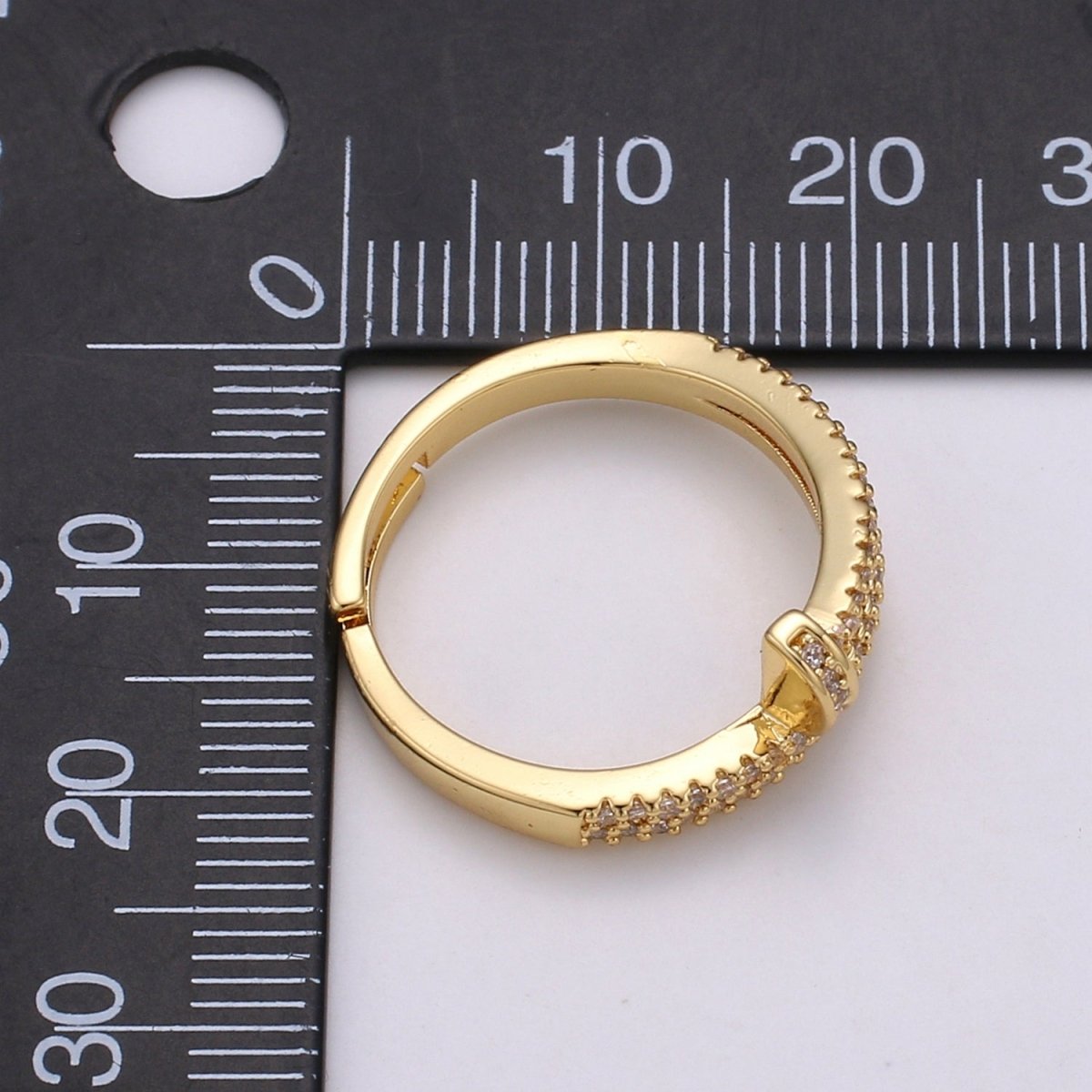 Dainty Spiral Ring Gold Adjustable Minimalist Modern Trending Stackable Streetwear Open Ring Accessory R-195 - DLUXCA