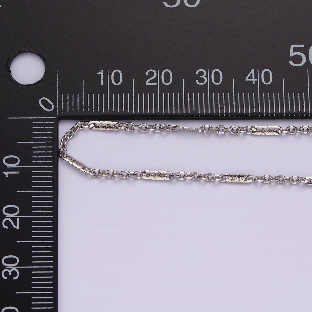 Dainty Stainless Steel 1.5mm Cable Chain 19.6 Inch Necklace in Silver | WA-2396 - DLUXCA