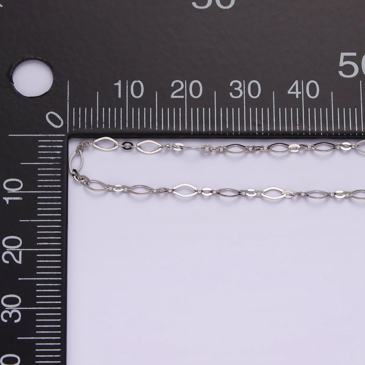 Dainty Stainless Steel 2.4mm Oval Cable Long and Short Fancy Chain 18 Inch Necklace in Silver | WA-2384 - DLUXCA