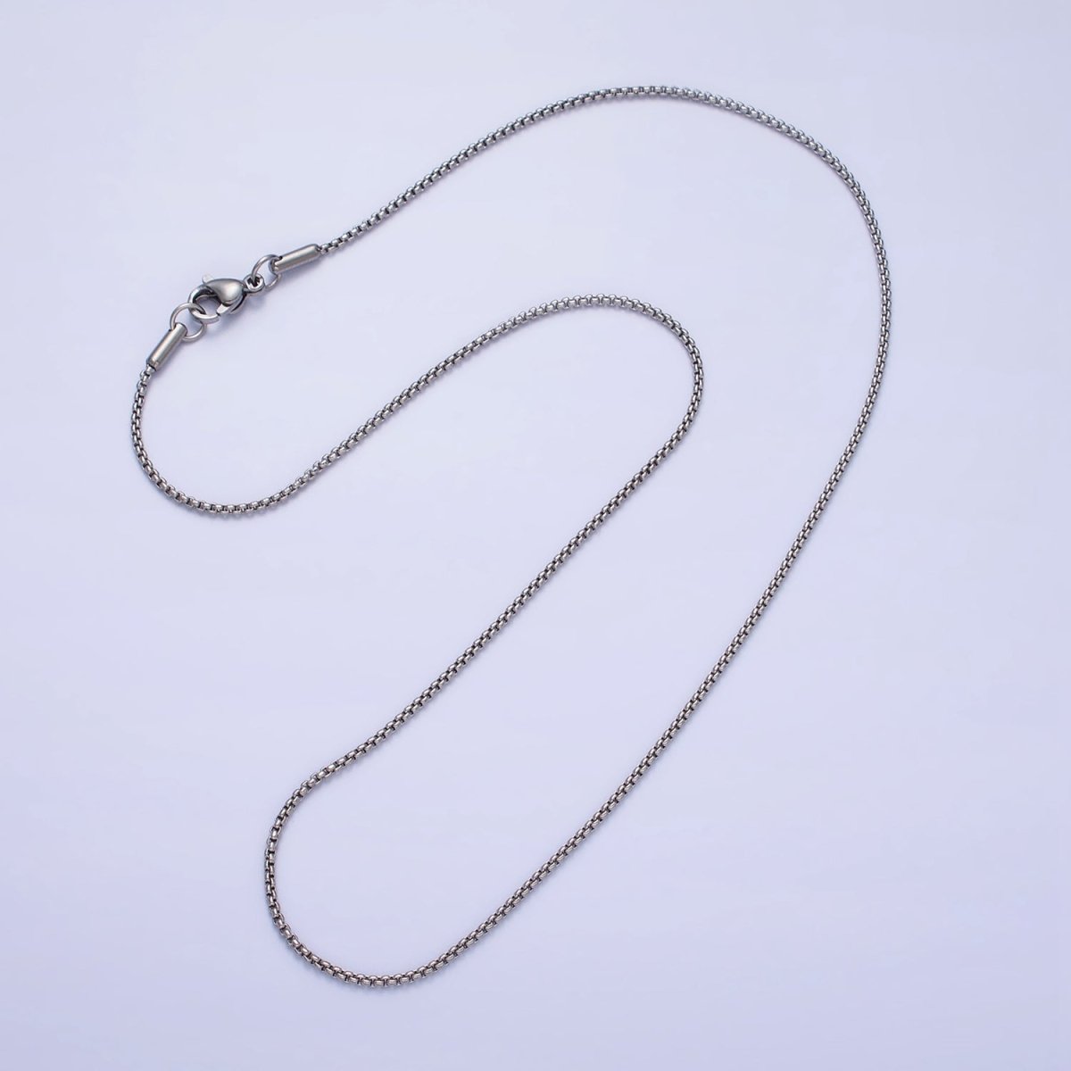 Dainty Stainless Steel Cable Rolo Chain Necklace 1.2mm Thin Dark Gold Box Chain 17.7 inches for Jewelry Making | WA-1703 WA-1704 Clearance Pricing - DLUXCA