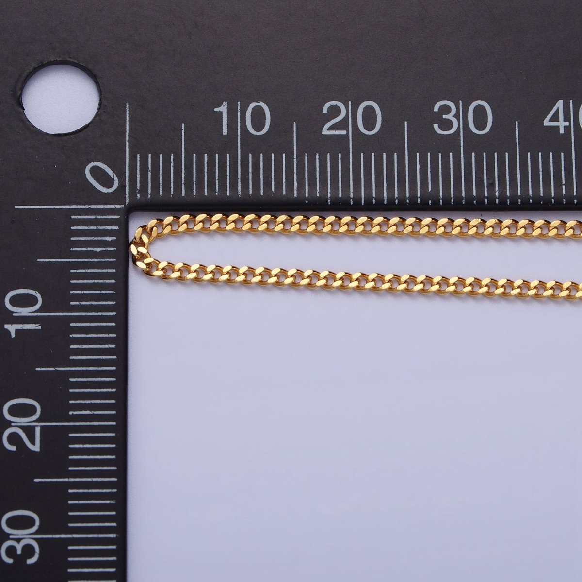 Dainty Stainless Steel Curb Chain Necklace 1.2mm Thin Gold Box Chain 17.7 inches for Jewelry Making | WA-1701 WA-1702 Clearance Pricing - DLUXCA