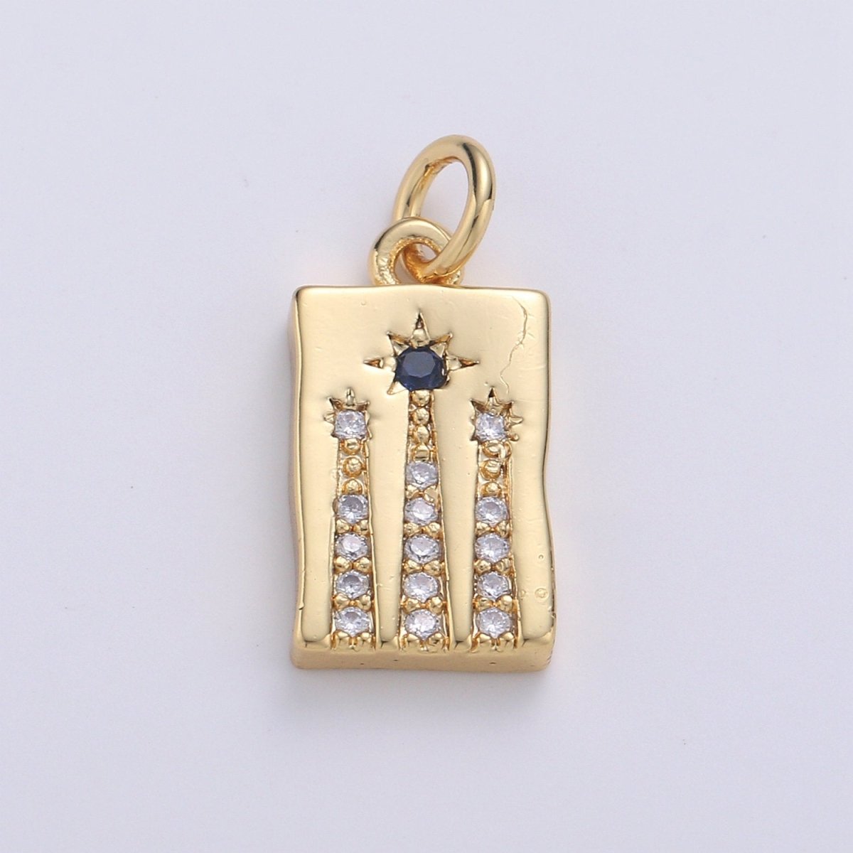 Dainty Star Charm 14K gold filled Lead Free, Nickel free Bracelet necklace earrings Component Cubic Celestial Starry Night charm D-304 - DLUXCA