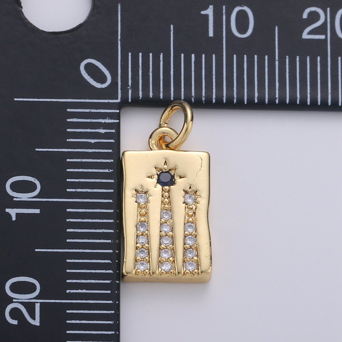 Dainty Star Charm 14K gold filled Lead Free, Nickel free Bracelet necklace earrings Component Cubic Celestial Starry Night charm D-304 - DLUXCA