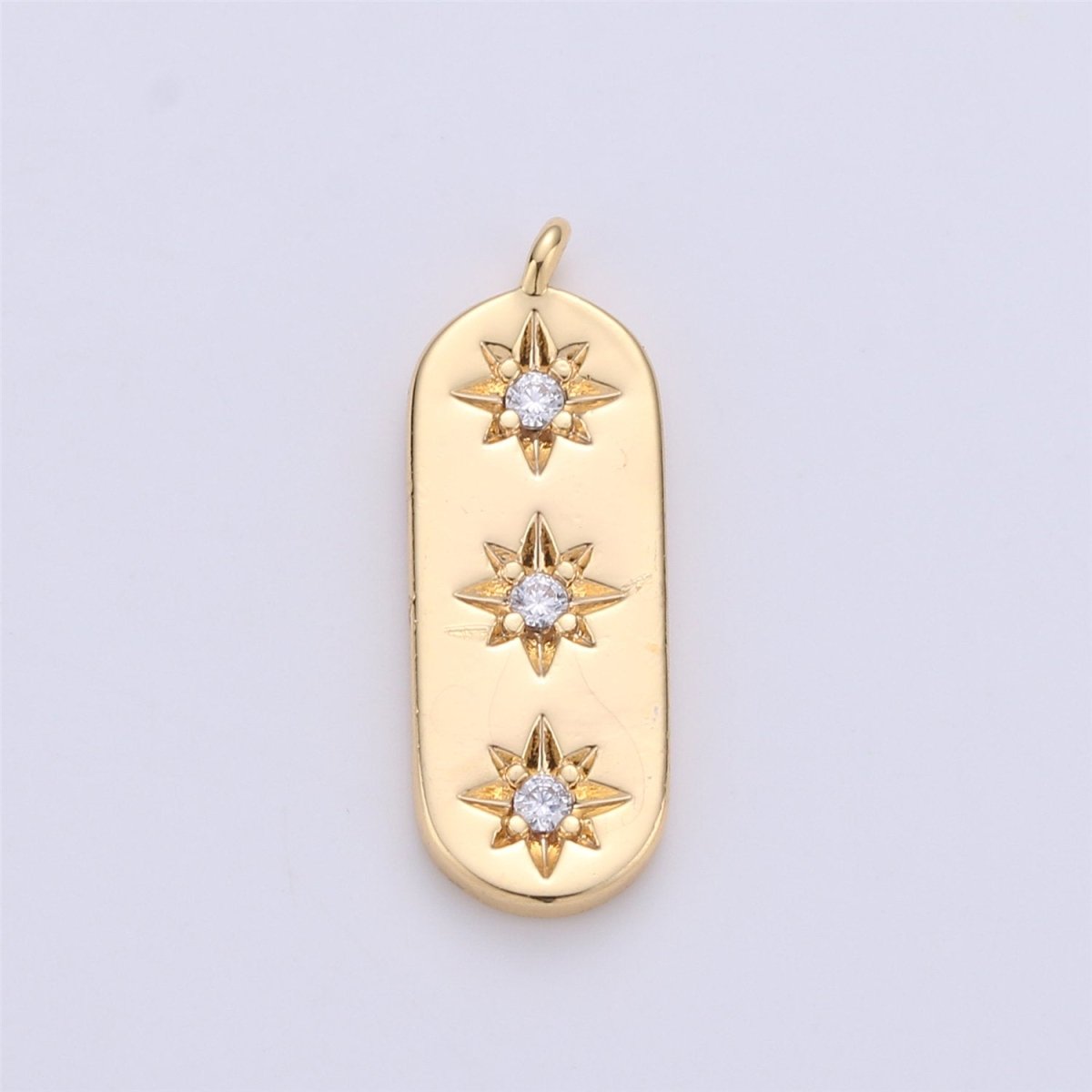 Dainty Star Charm, Triple Star Charm in 14K Gold Filled for Necklace Earring Bracelet Charm for Jewelry Making Supply, C-585 - DLUXCA