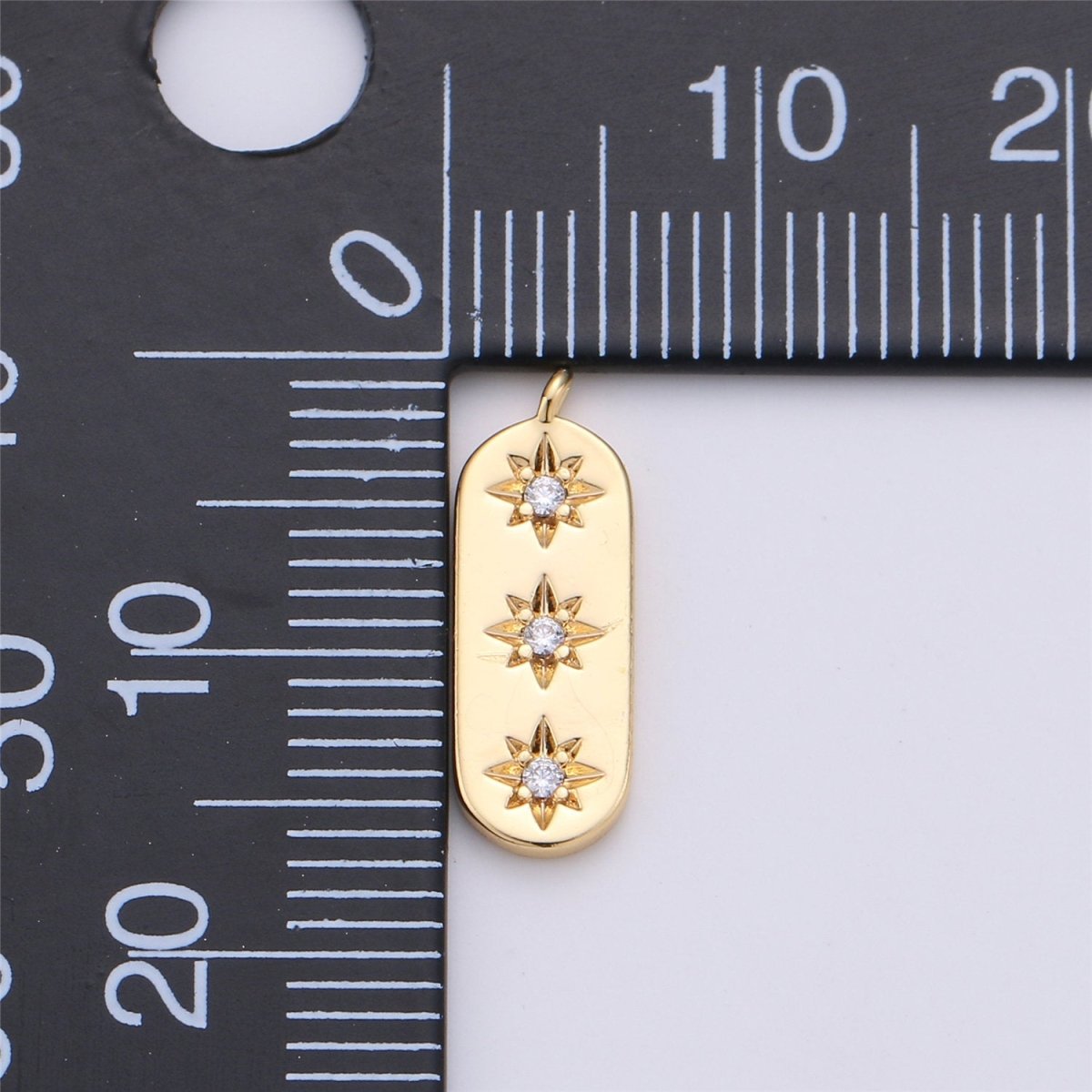 Dainty Star Charm, Triple Star Charm in 14K Gold Filled for Necklace Earring Bracelet Charm for Jewelry Making Supply, C-585 - DLUXCA