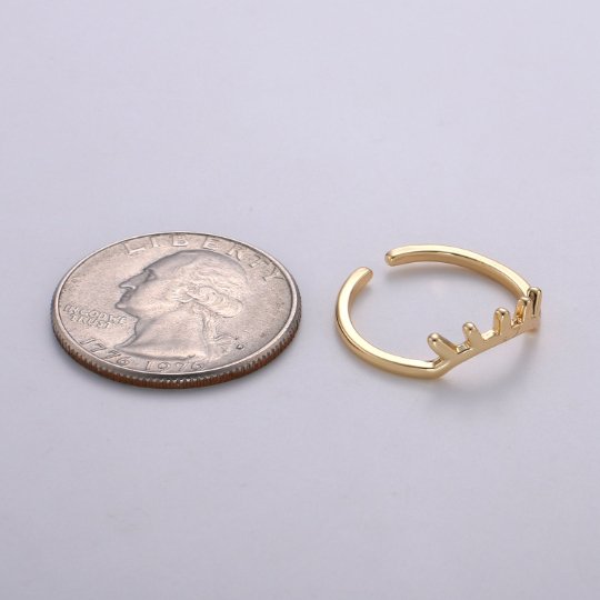 Dainty Sun Ring, Rising Sun Ring, Open Adjustable Ring, Spike Ring, Statement Ring, Celestial Ring, Minimalist Ring for Valentine R-190 - DLUXCA