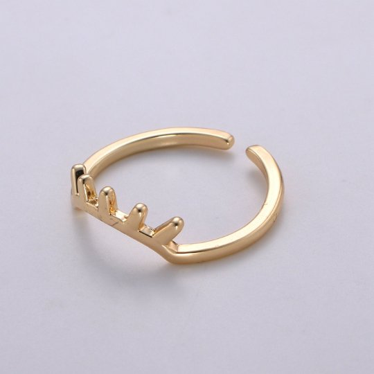 Dainty Sun Ring, Rising Sun Ring, Open Adjustable Ring, Spike Ring, Statement Ring, Celestial Ring, Minimalist Ring for Valentine R-190 - DLUXCA