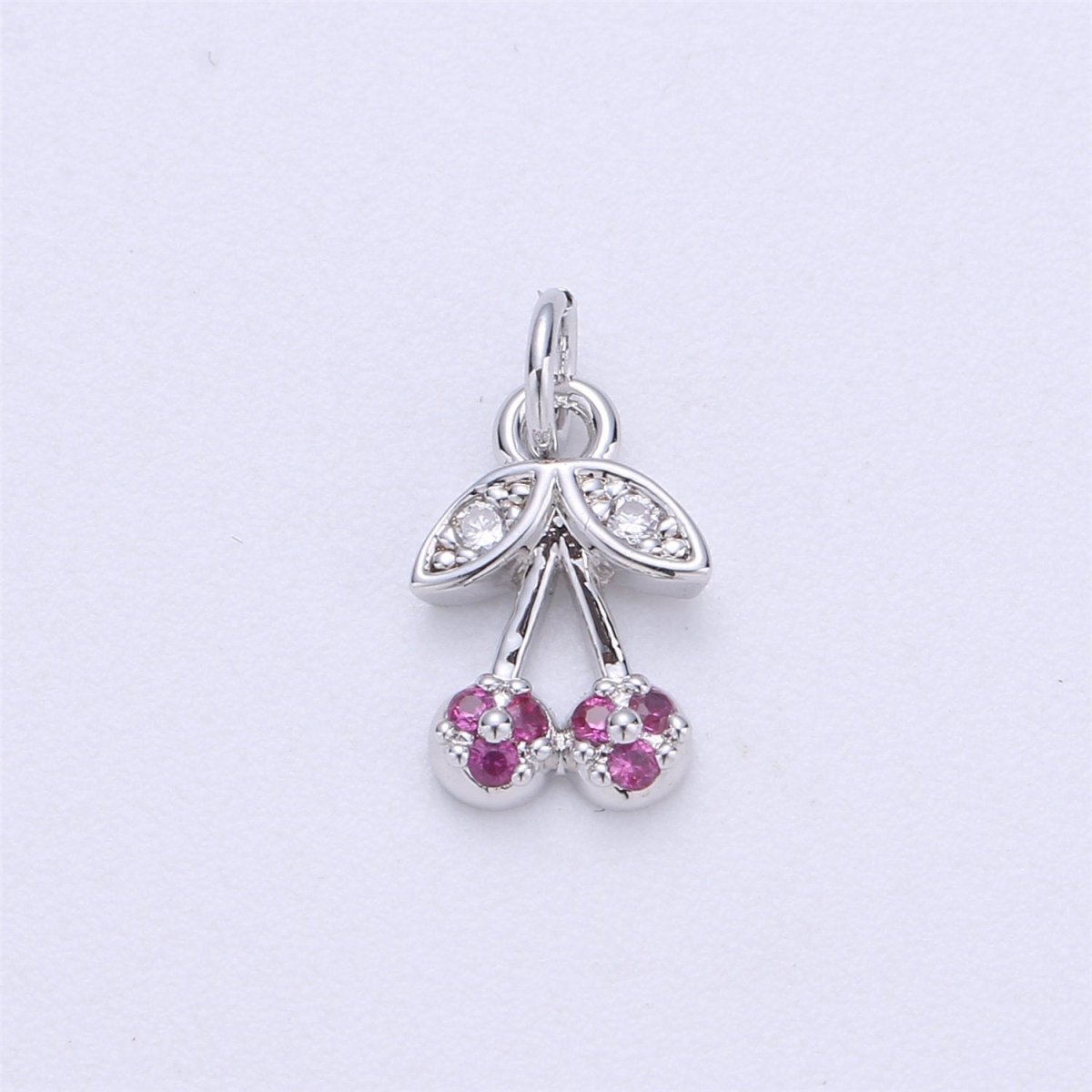 Dainty Tiny Teeny Delicate Red Cherry Charm in 18k Gold Filled for Necklace Pendant, Earring Bracelet Charm Gift DIY Jewelry Making SuppliesC-245 - DLUXCA