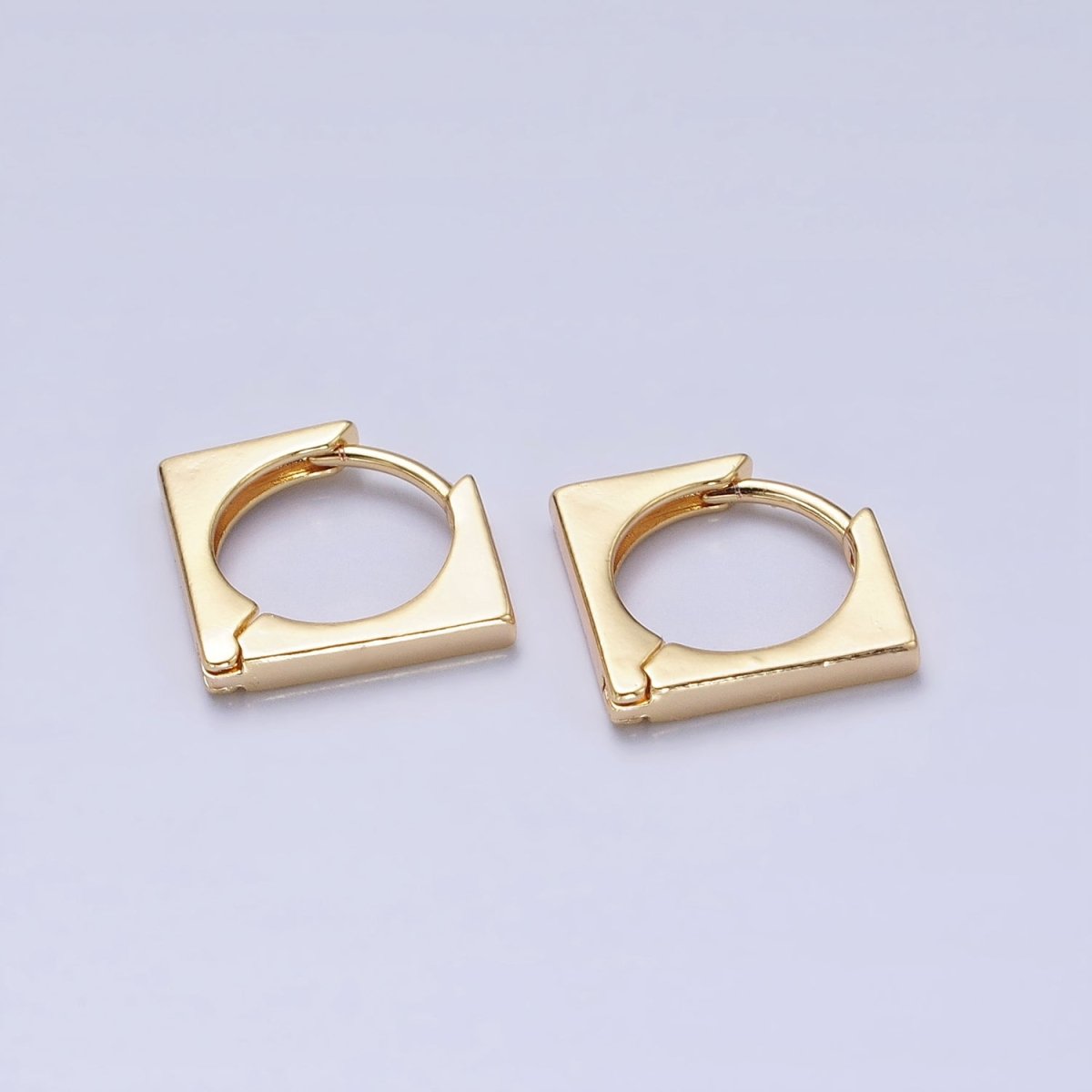 Dainty Triangle Hoop Earring Silver Geometric Huggie Earring Modern Jewelry AB-757 AB-758 - DLUXCA