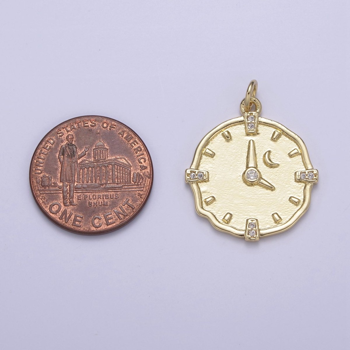 Dainty Watch Charms, Time Clock Charm,Gold Filled Necklace, Bracelet, Earring Charms Pendant, DIY Jewelry Findings, Bulk, Wholesale N-687 - DLUXCA