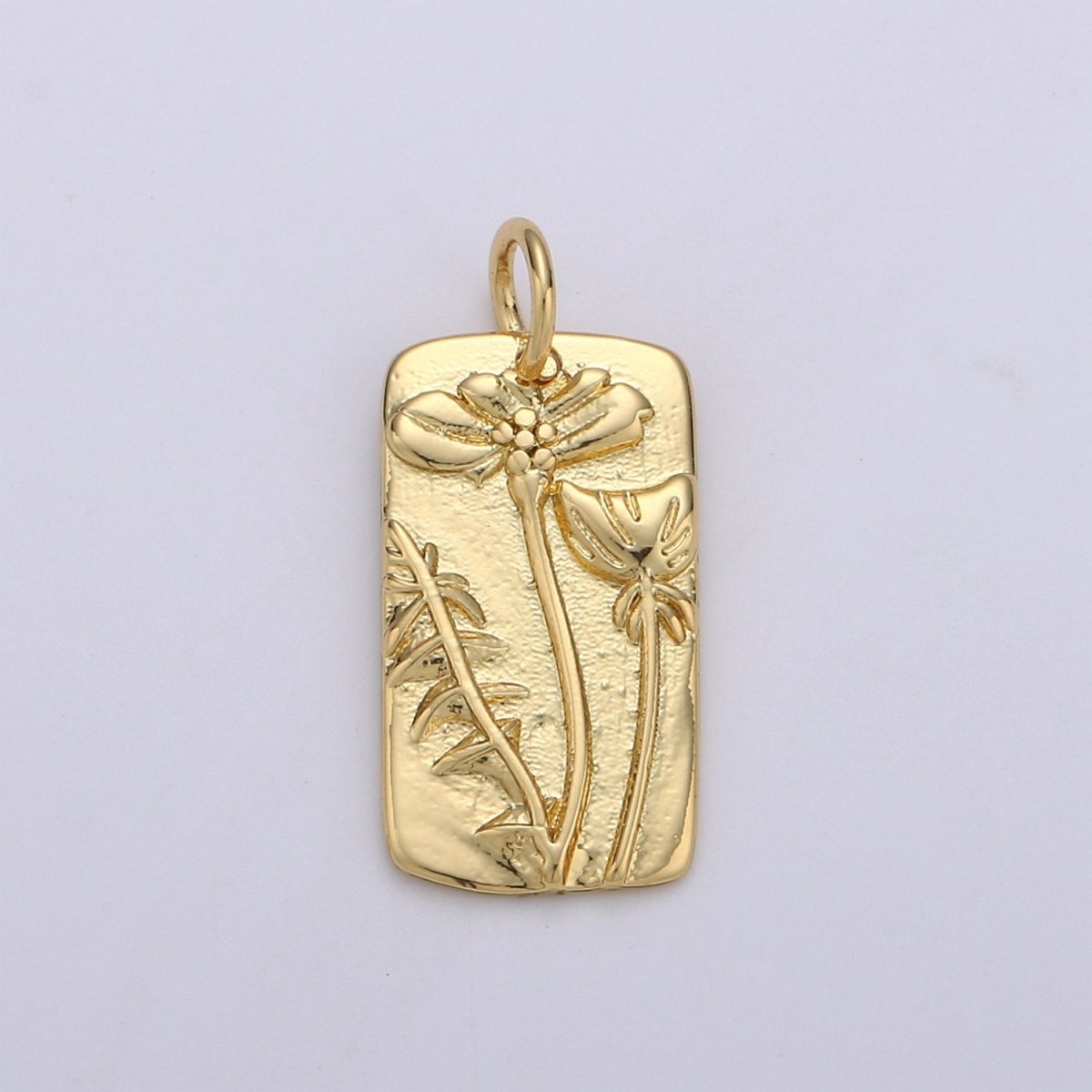 Dandelion Charms, Gold Dandelion Pendant, or Dainty Dandelion Charm, Small Dandelion Charm for Necklace Floral Flower Jewelry D-624 - DLUXCA