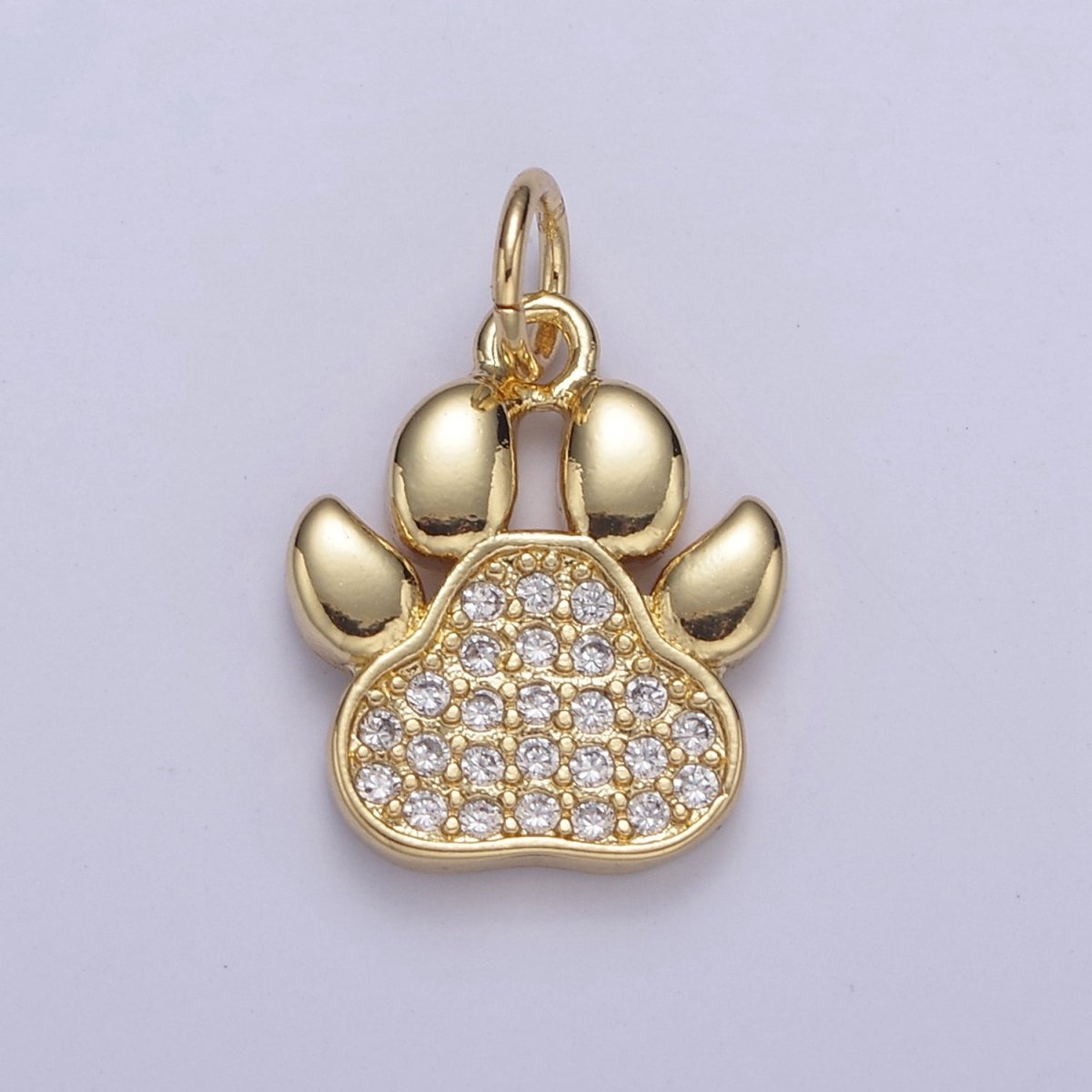Dog Cat Bear Paw Print Charms for Bracelet Necklace Earring CZ Charm Jewelry Making Supply N-685 N-686 - DLUXCA