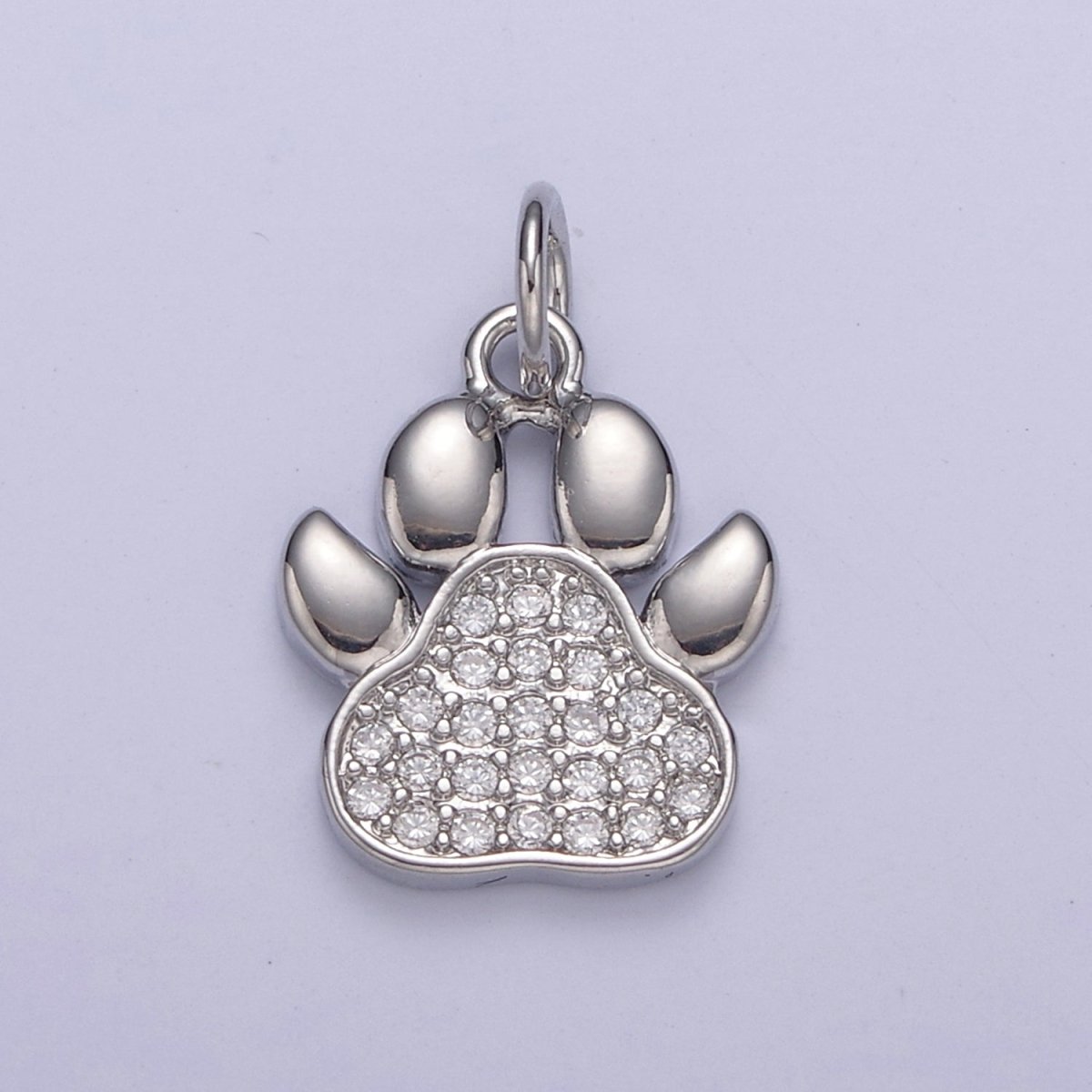 Dog Cat Bear Paw Print Charms for Bracelet Necklace Earring CZ Charm Jewelry Making Supply N-685 N-686 - DLUXCA