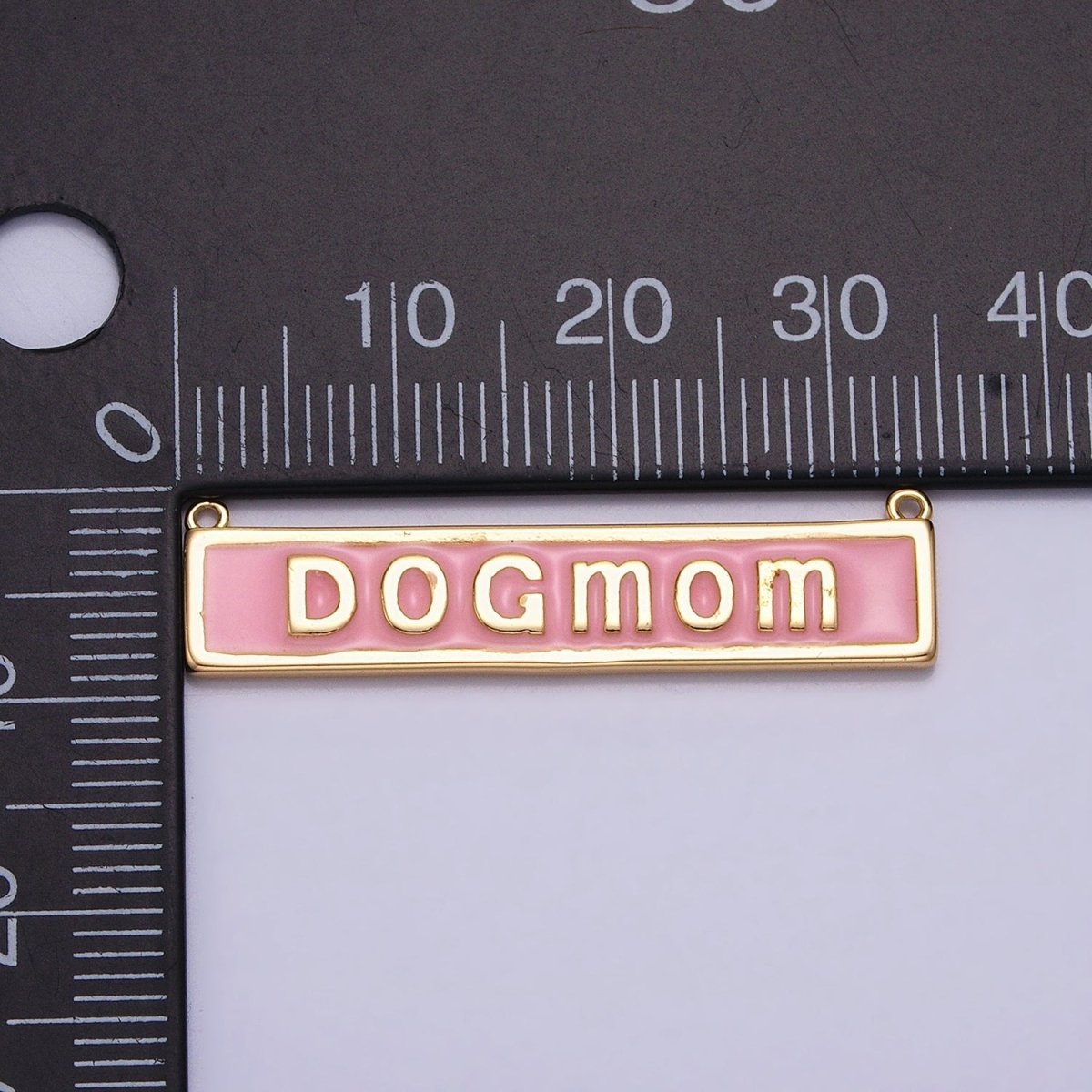 Dog Mom Word Charm Connectors Bar Pendants Link Connector in Gold Silver for Necklace Supply AA927 AA928 AA929 AA930 - DLUXCA