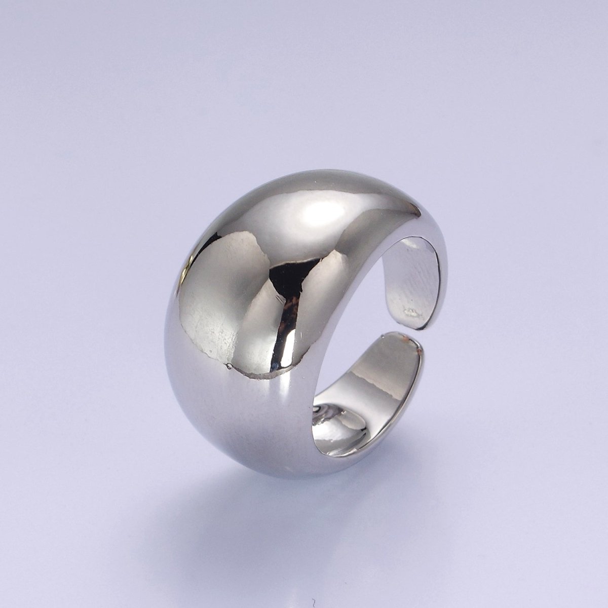 Dome Ring for Women in Gold Silver Stackable Bold Ring Chunky Statement Ring Jewelry Gift for Her Self Gift Minimalist O-2101 O-2102 - DLUXCA