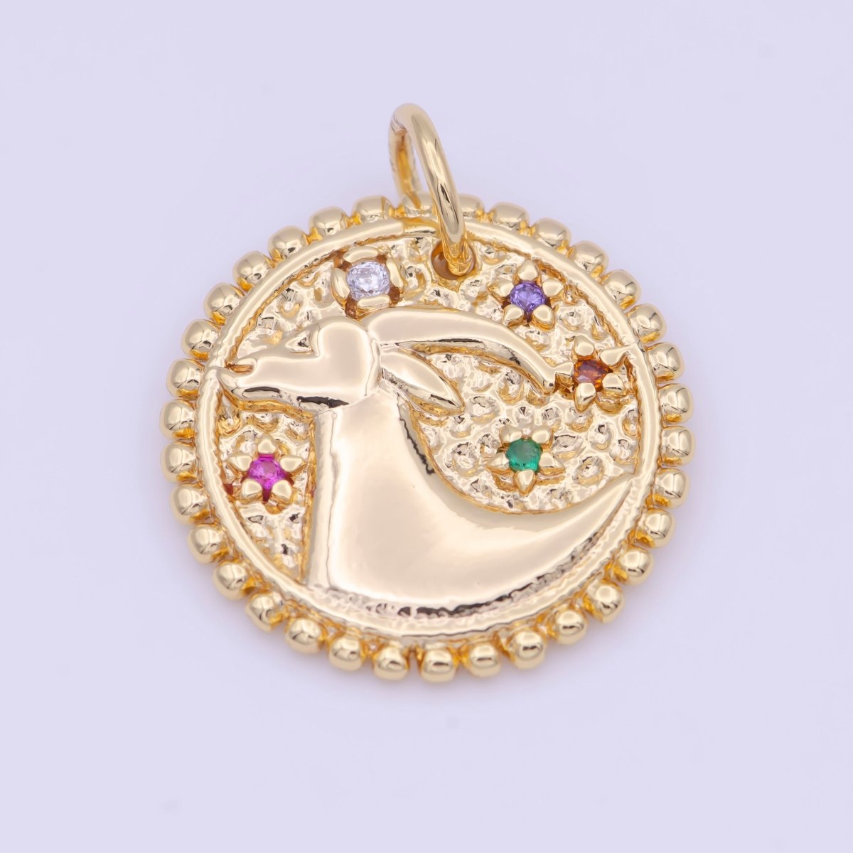 Double Sided Zodiac Horoscope Astrology Personalized Coin Charm | A-625-A-636 - DLUXCA