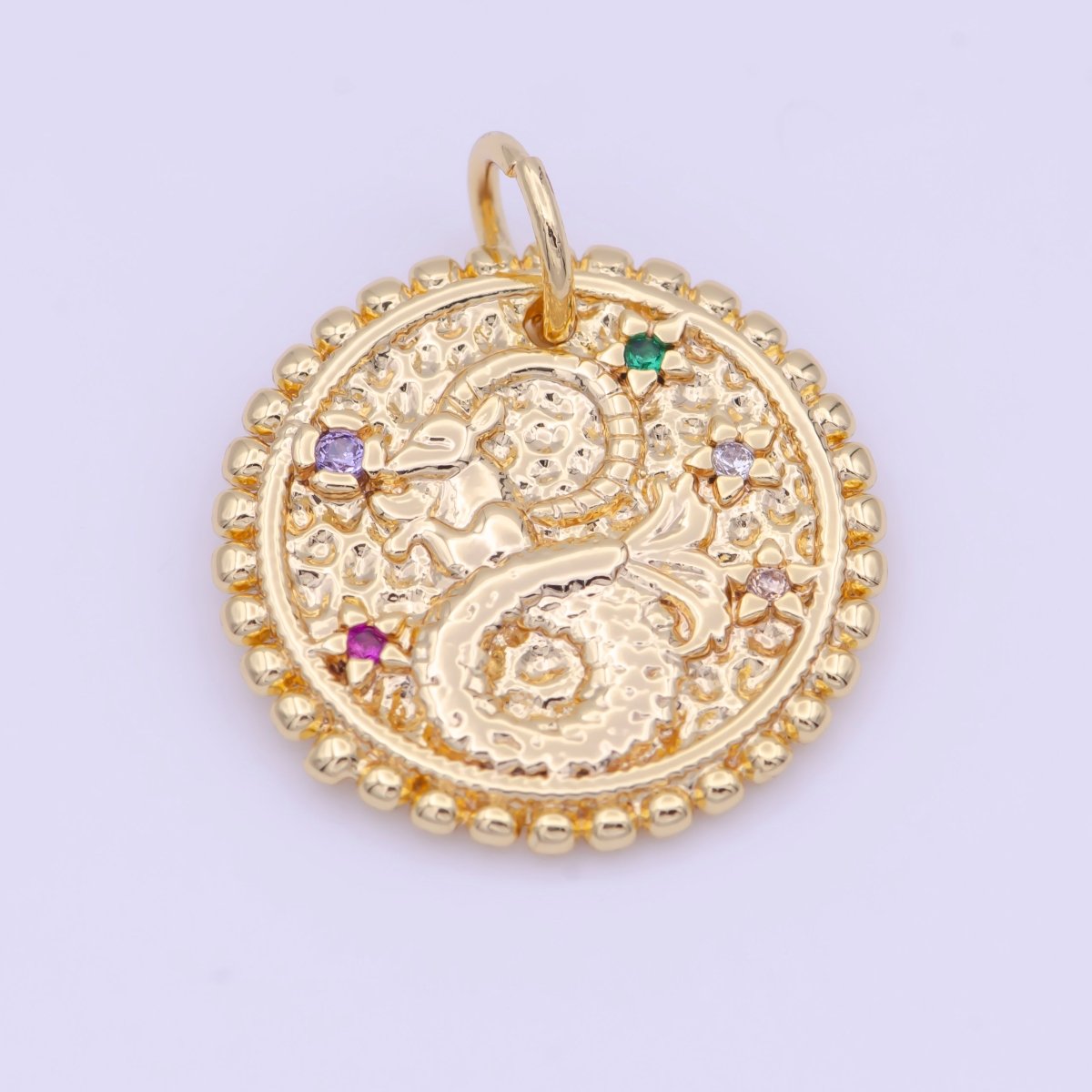 Double Sided Zodiac Horoscope Astrology Personalized Coin Charm | A-625-A-636 - DLUXCA