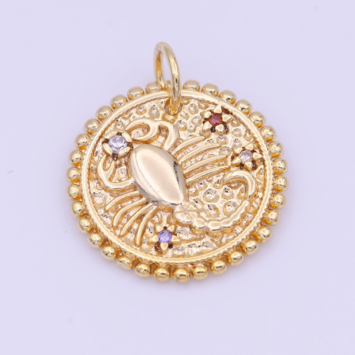 Double Sided Zodiac Horoscope Astrology Personalized Coin Charm | A-625-A-636 - DLUXCA