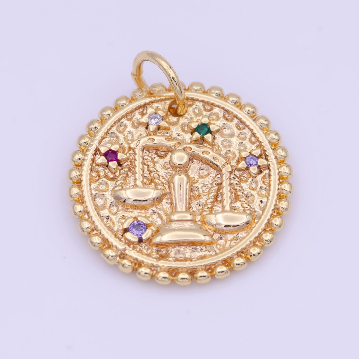 Double Sided Zodiac Horoscope Astrology Personalized Coin Charm | A-625-A-636 - DLUXCA