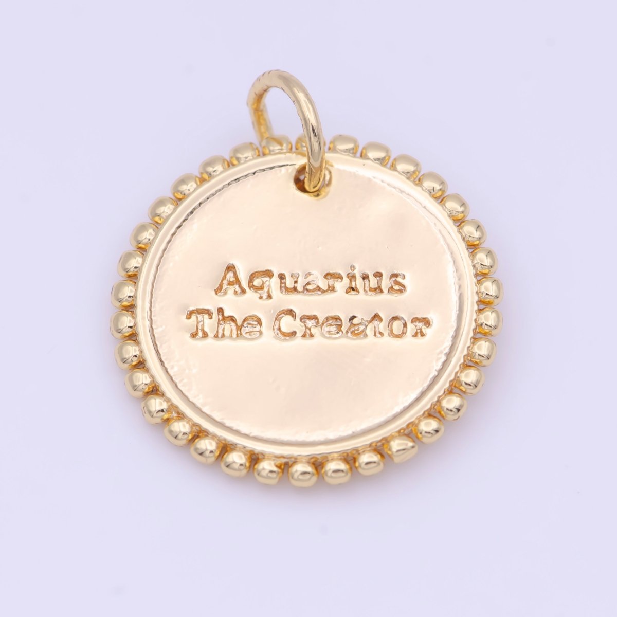 Double Sided Zodiac Horoscope Astrology Personalized Coin Charm | A-625-A-636 - DLUXCA