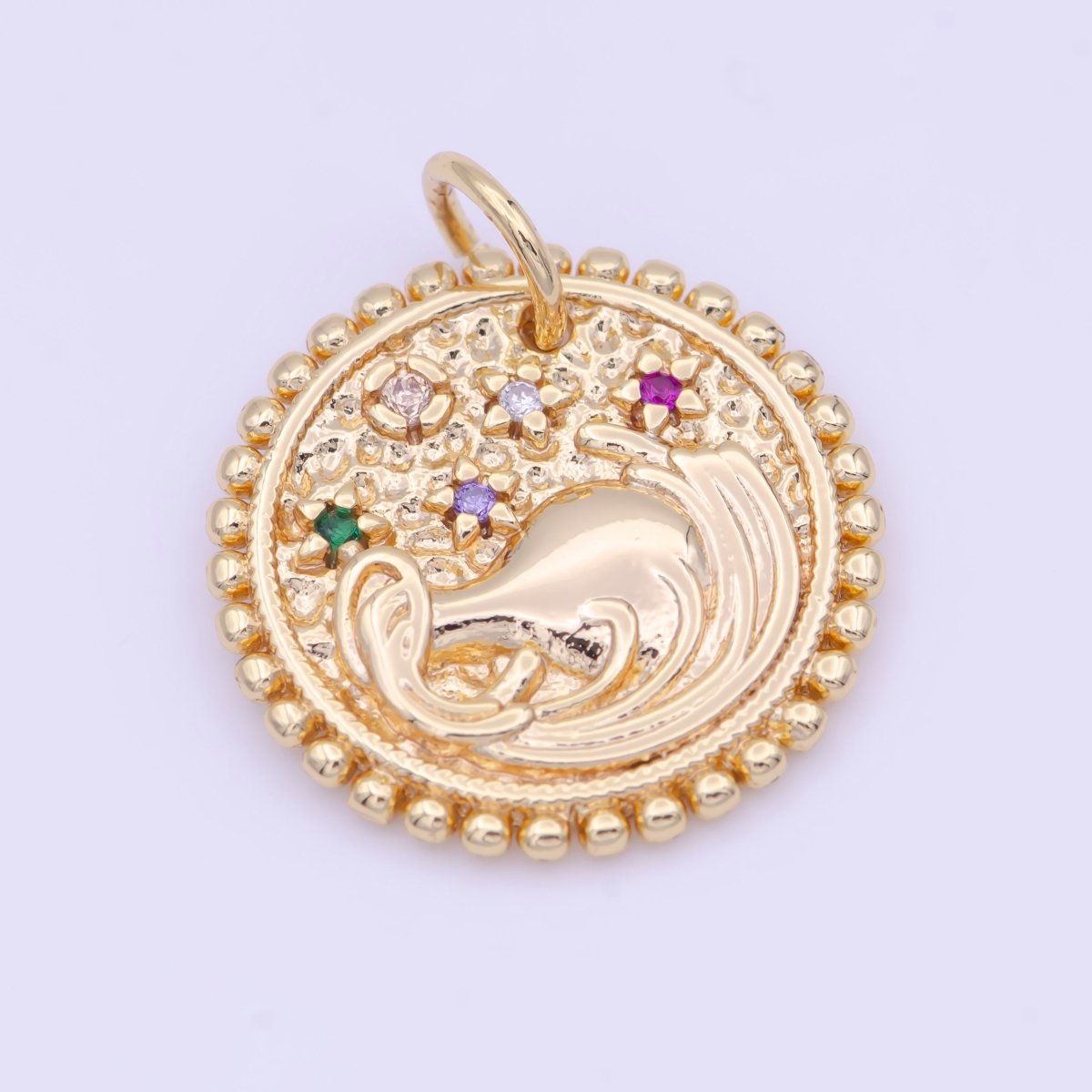 Double Sided Zodiac Horoscope Astrology Personalized Coin Charm | A-625-A-636 - DLUXCA