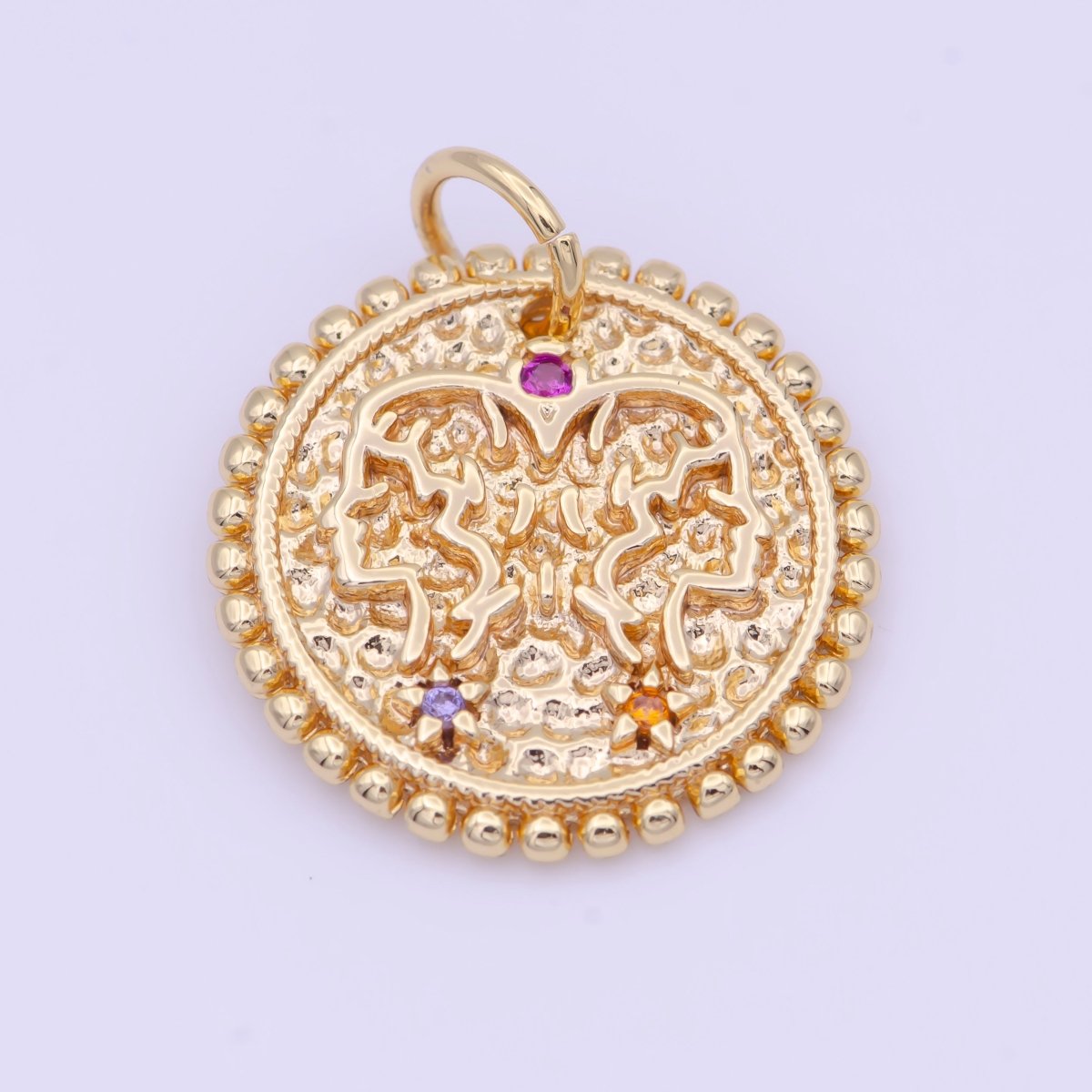 Double Sided Zodiac Horoscope Astrology Personalized Coin Charm | A-625-A-636 - DLUXCA