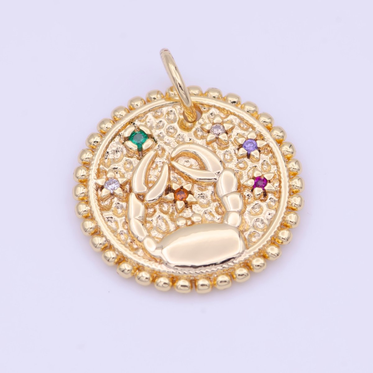 Double Sided Zodiac Horoscope Astrology Personalized Coin Charm | A-625-A-636 - DLUXCA