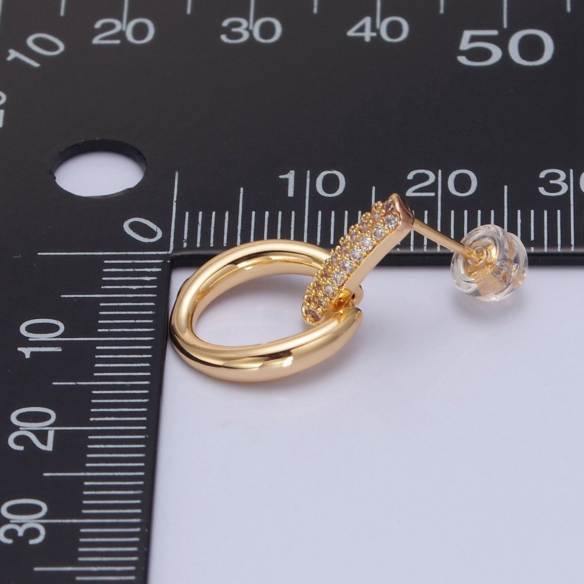 Drop Dangle Earrings, Round Circle Drop Earrings, Minimalist Jewelry T-388 - DLUXCA