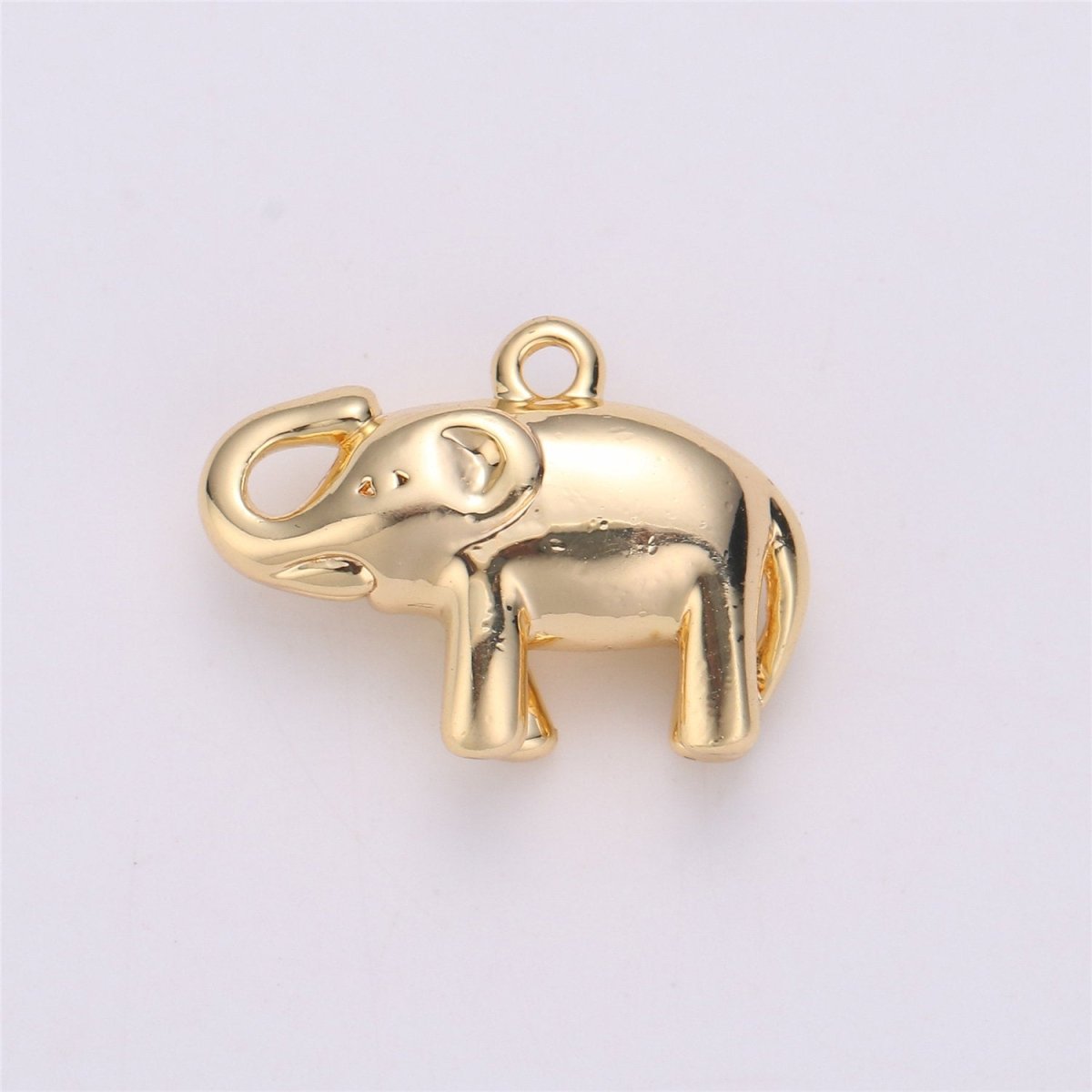 Elephant Charm 18k Gold Filled Elephant Charm for Necklace Bracelet Earring Charm for jewelry making supply C-540 - DLUXCA